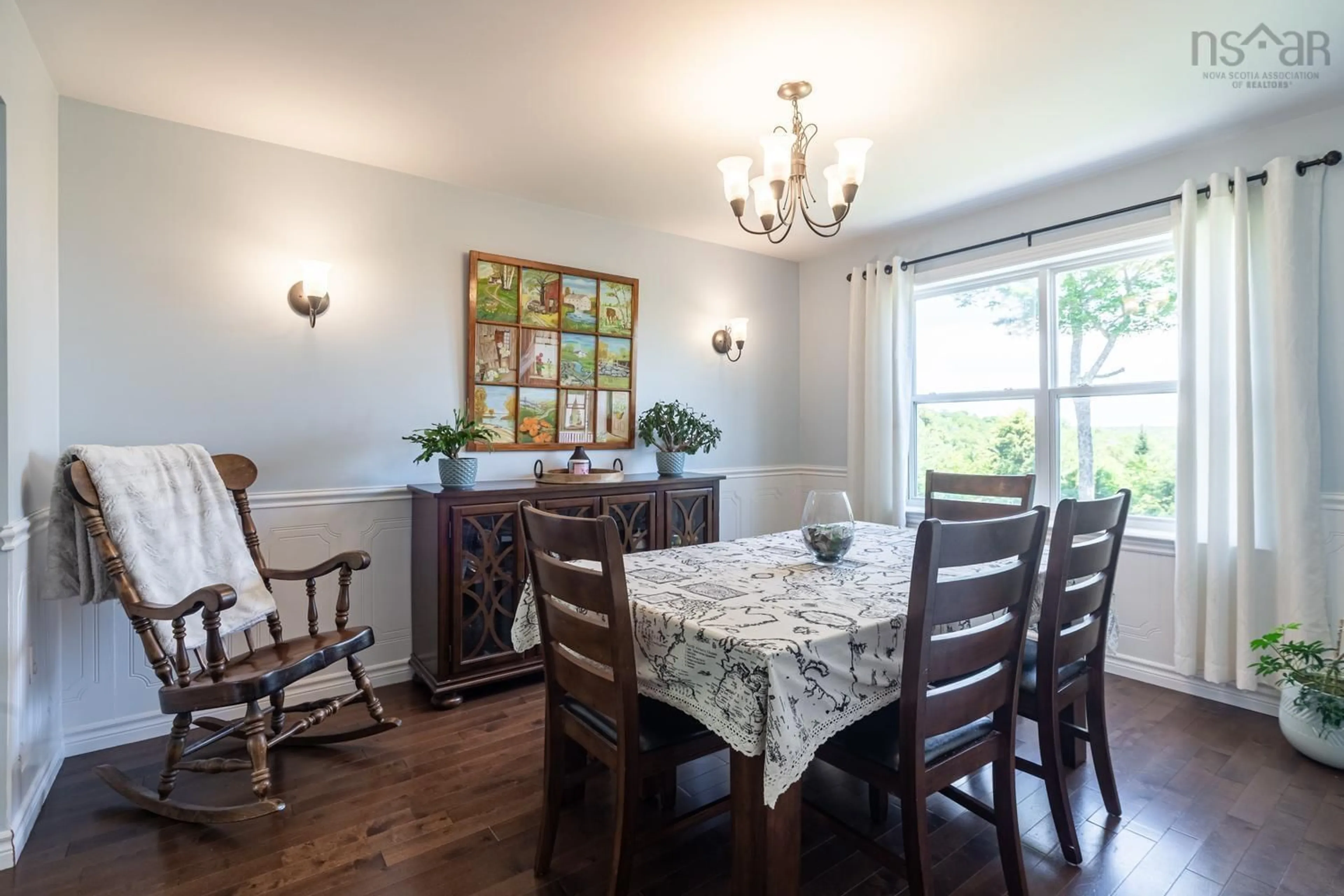 Dining room, wood/laminate floor for 23 Macfarlane St, Lake Echo Nova Scotia B3E 1M5