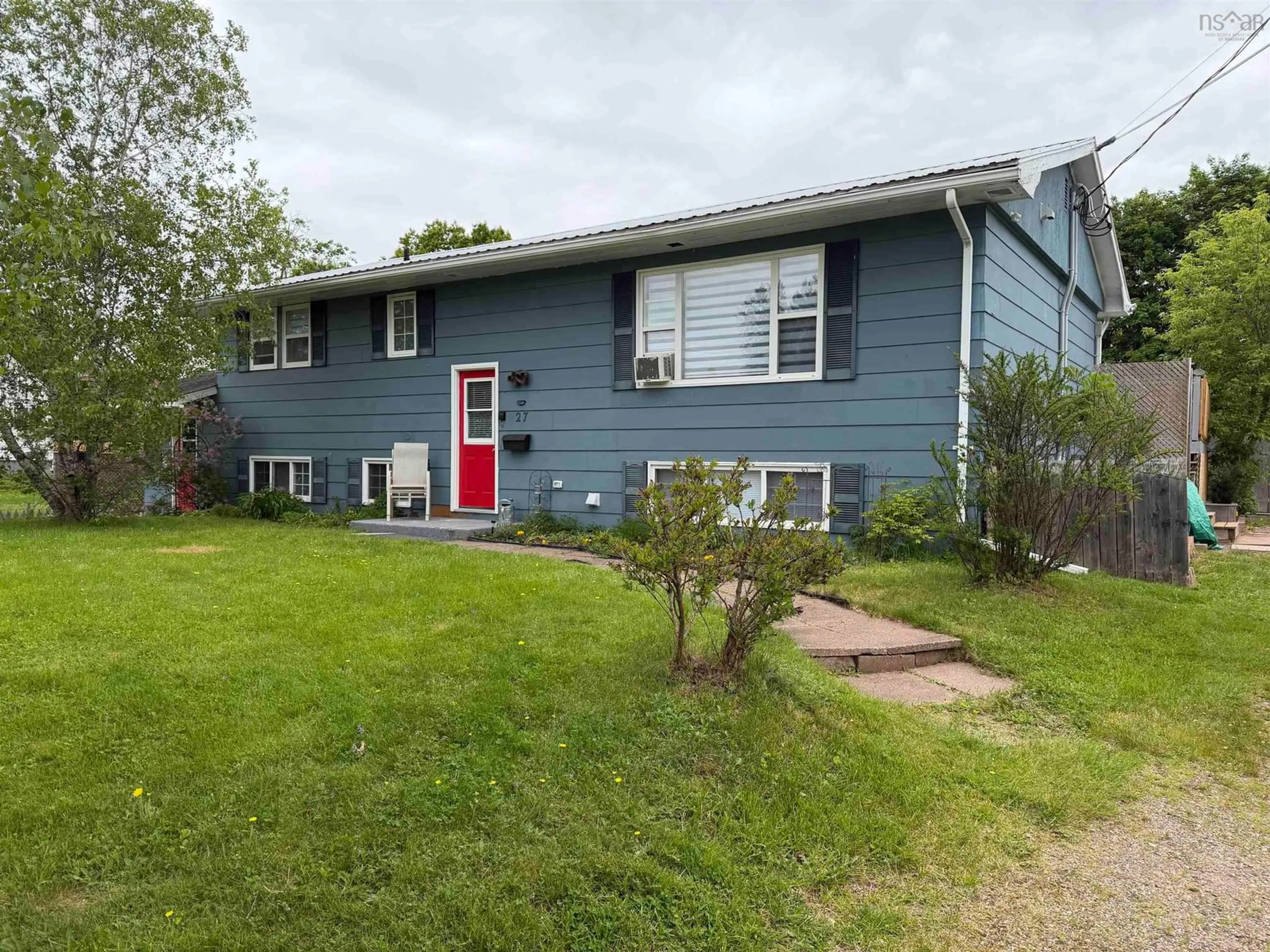 Home with vinyl exterior material, street for 27 Macintosh Ave, Bible Hill Nova Scotia B2N 4L5