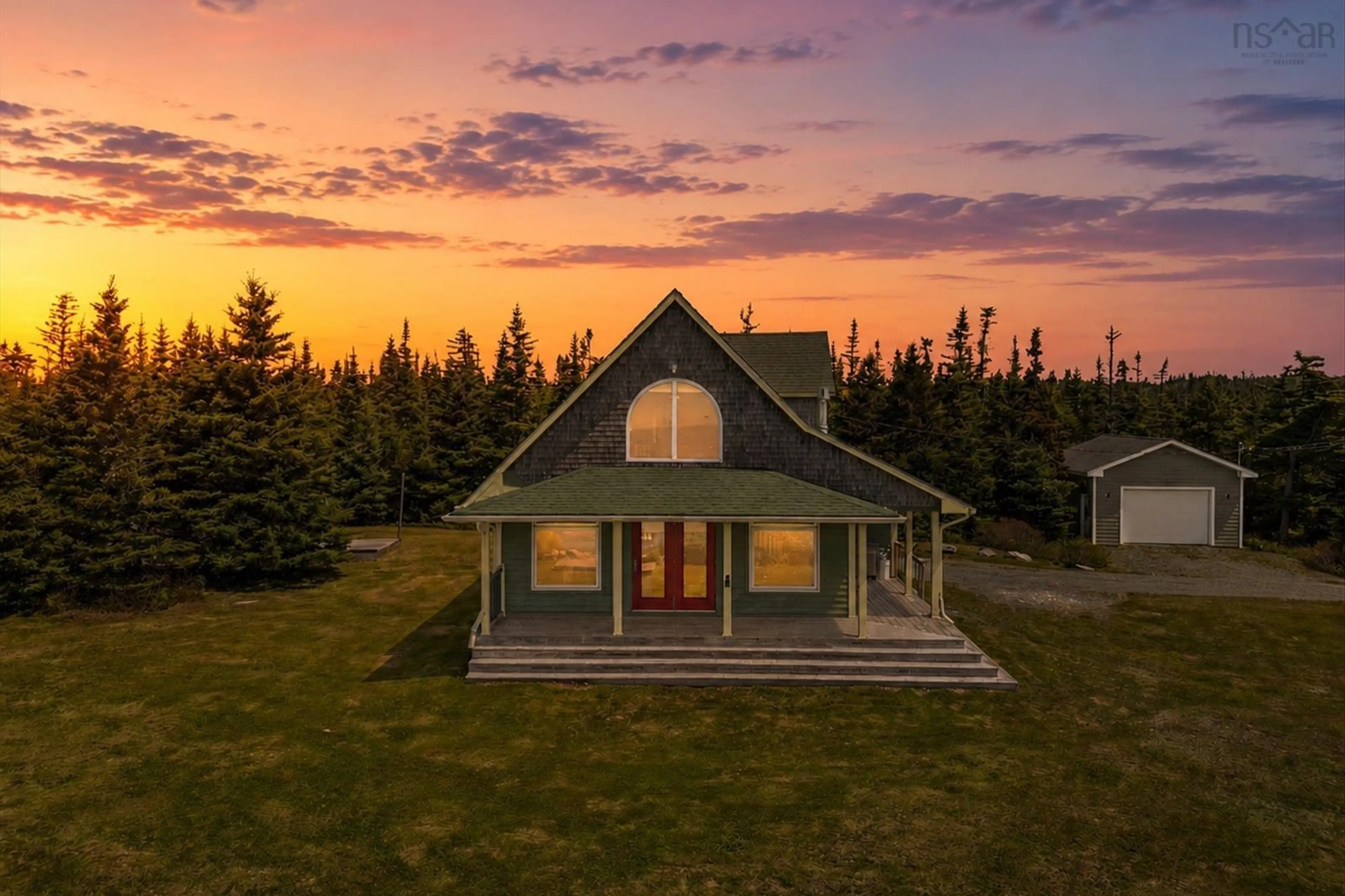 A pic from outside/outdoor area/front of a property/back of a property/a pic from drone, unknown for 80 Pierce Point Rd, Western Head Nova Scotia B0T 1K0