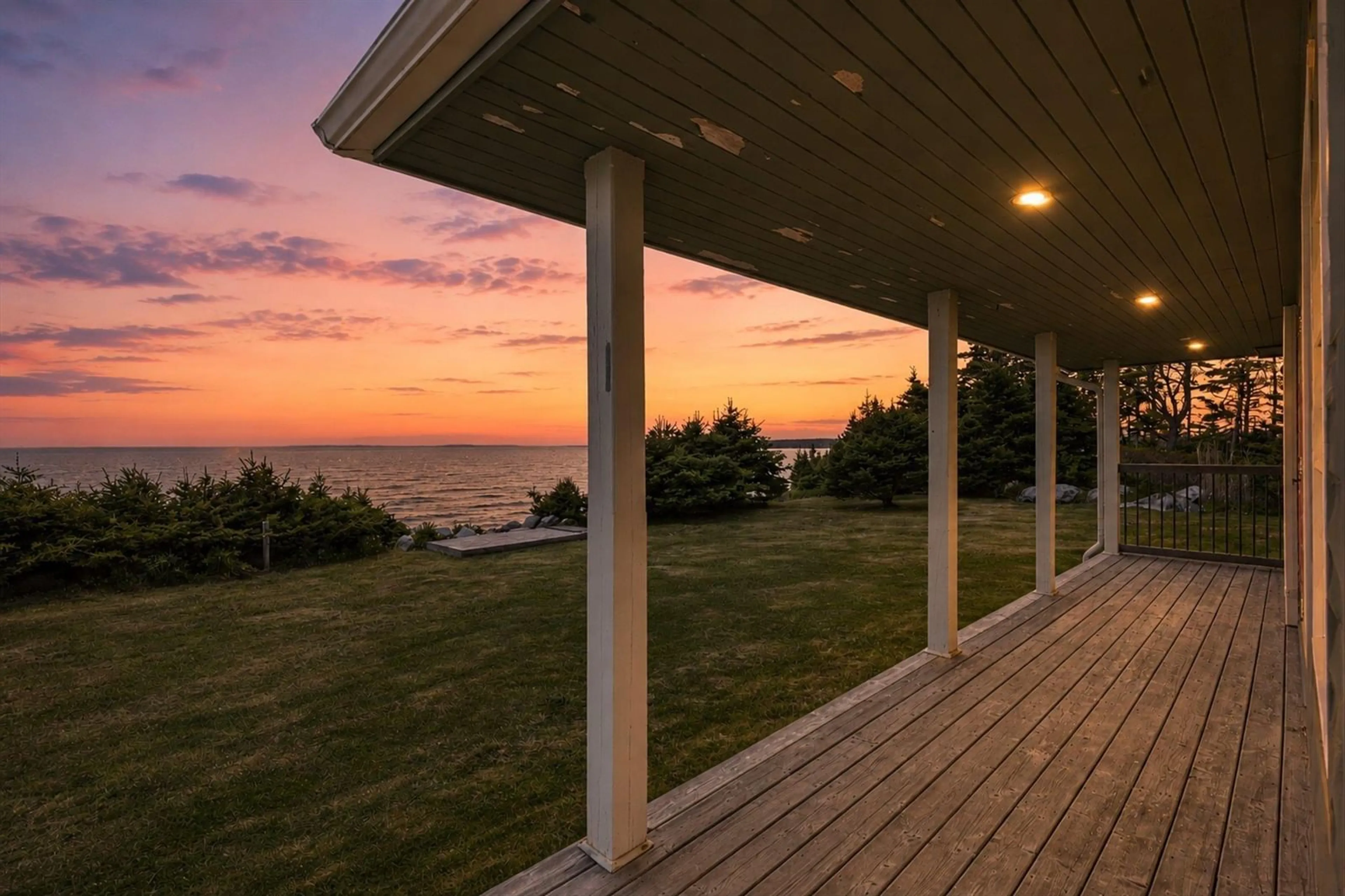 Patio, water/lake/river/ocean view for 80 Pierce Point Rd, Western Head Nova Scotia B0T 1K0