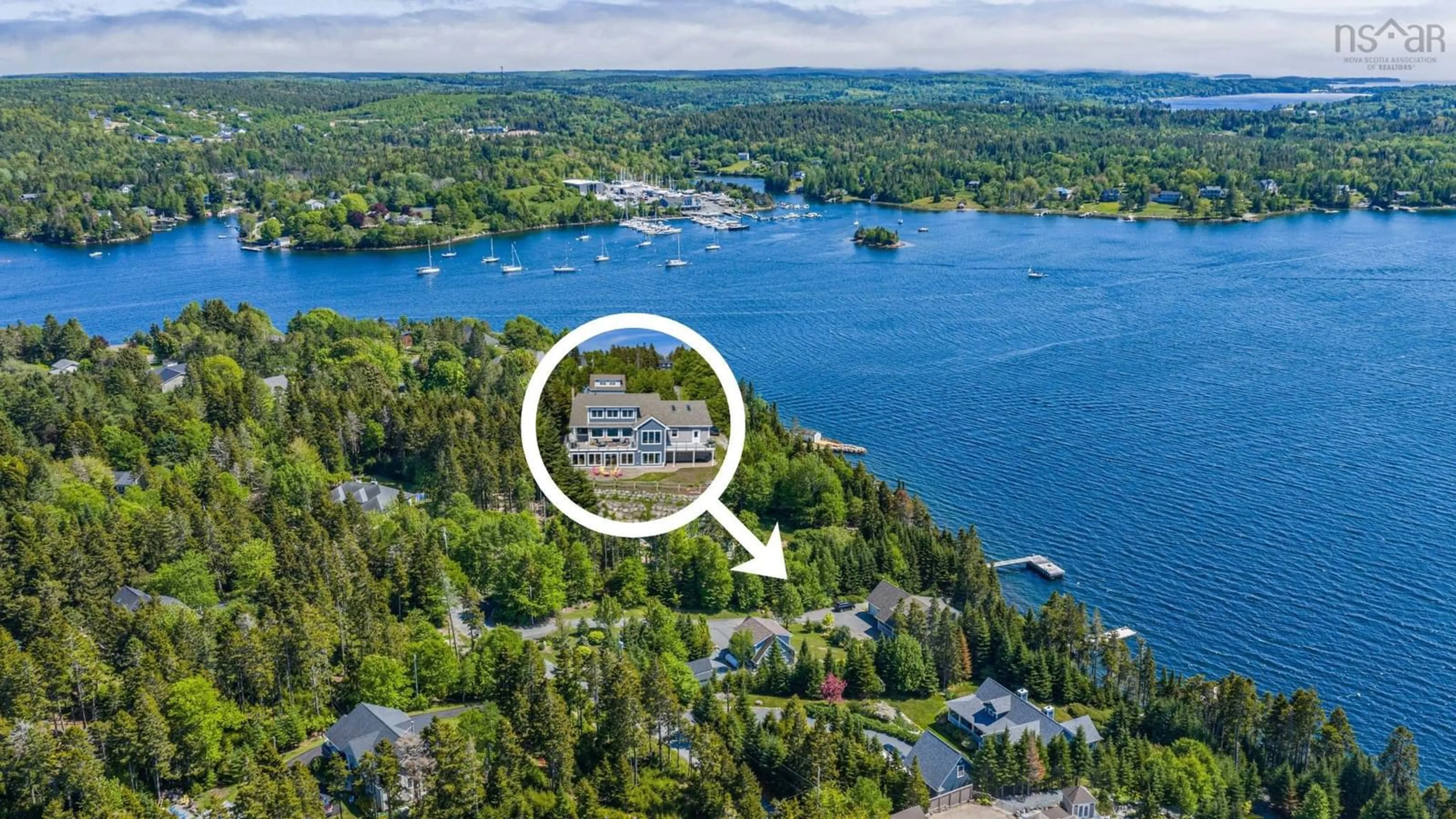 A pic from outside/outdoor area/front of a property/back of a property/a pic from drone, water/lake/river/ocean view for 22 Ketch Crt, Head Of St. Margarets Bay Nova Scotia B3Z 1Z2