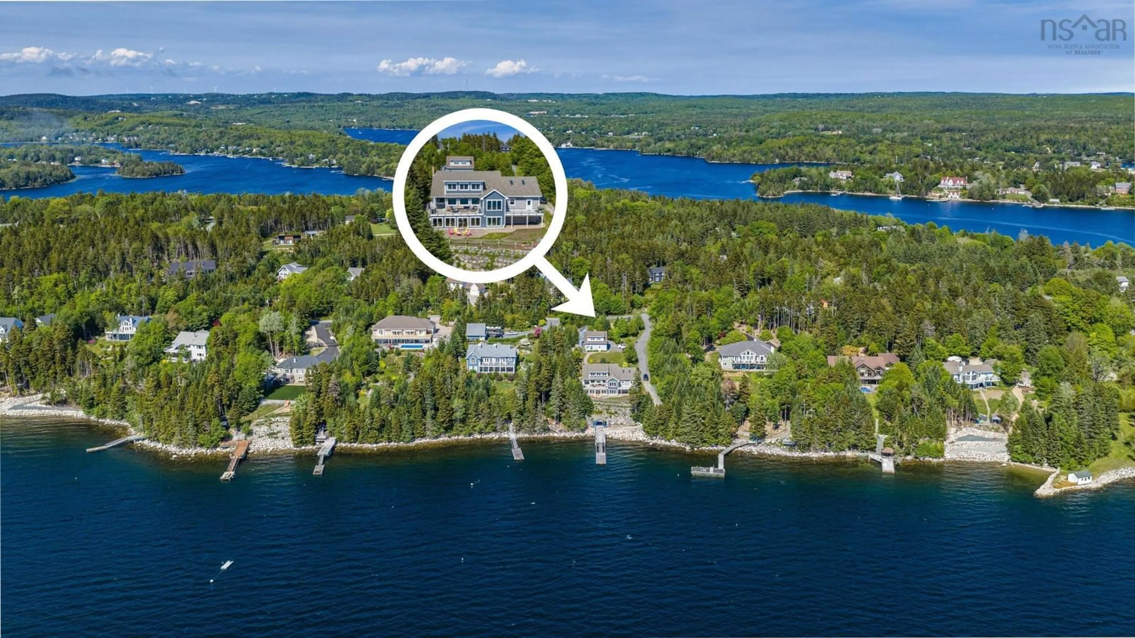 A pic from outside/outdoor area/front of a property/back of a property/a pic from drone, water/lake/river/ocean view for 22 Ketch Crt, Head Of St. Margarets Bay Nova Scotia B3Z 1Z2