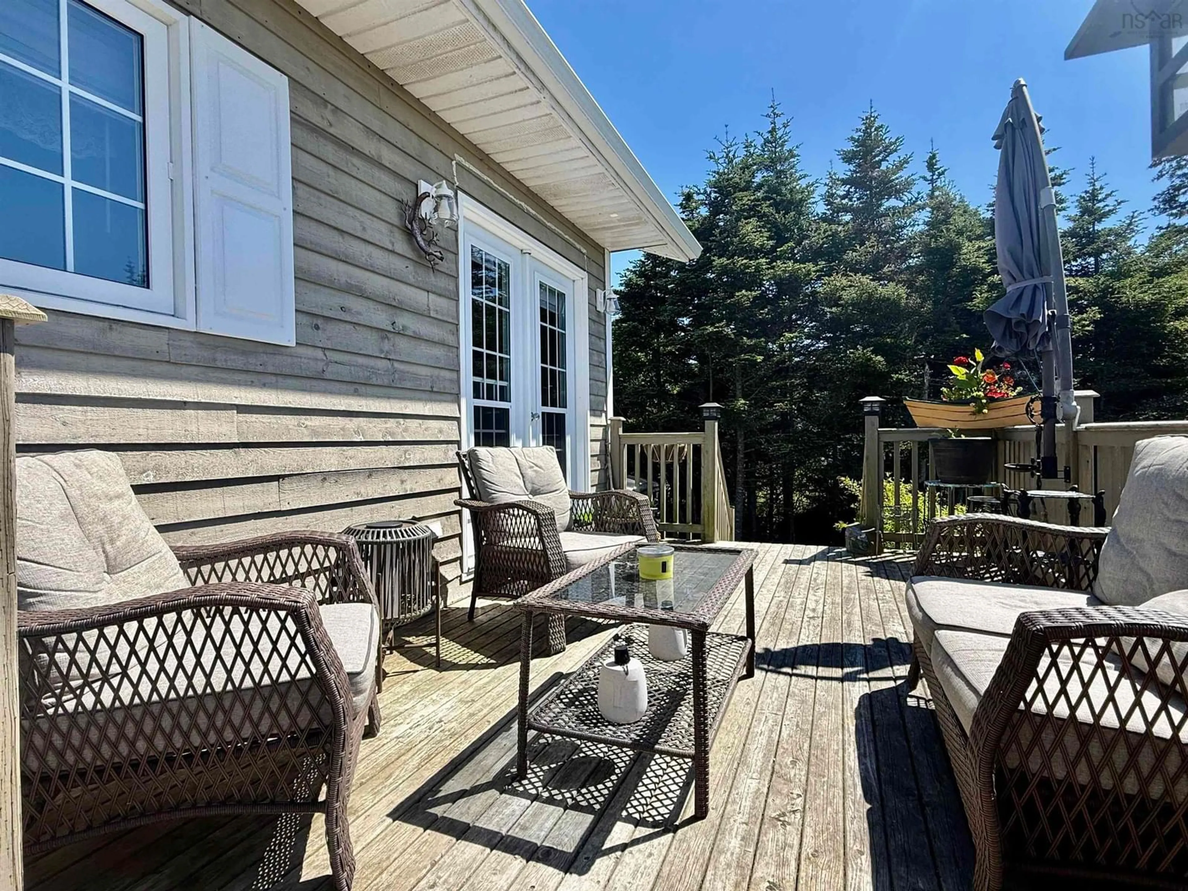 Patio, water/lake/river/ocean view for 456 Centreville South Side Rd, South Side Nova Scotia B0W 1P0