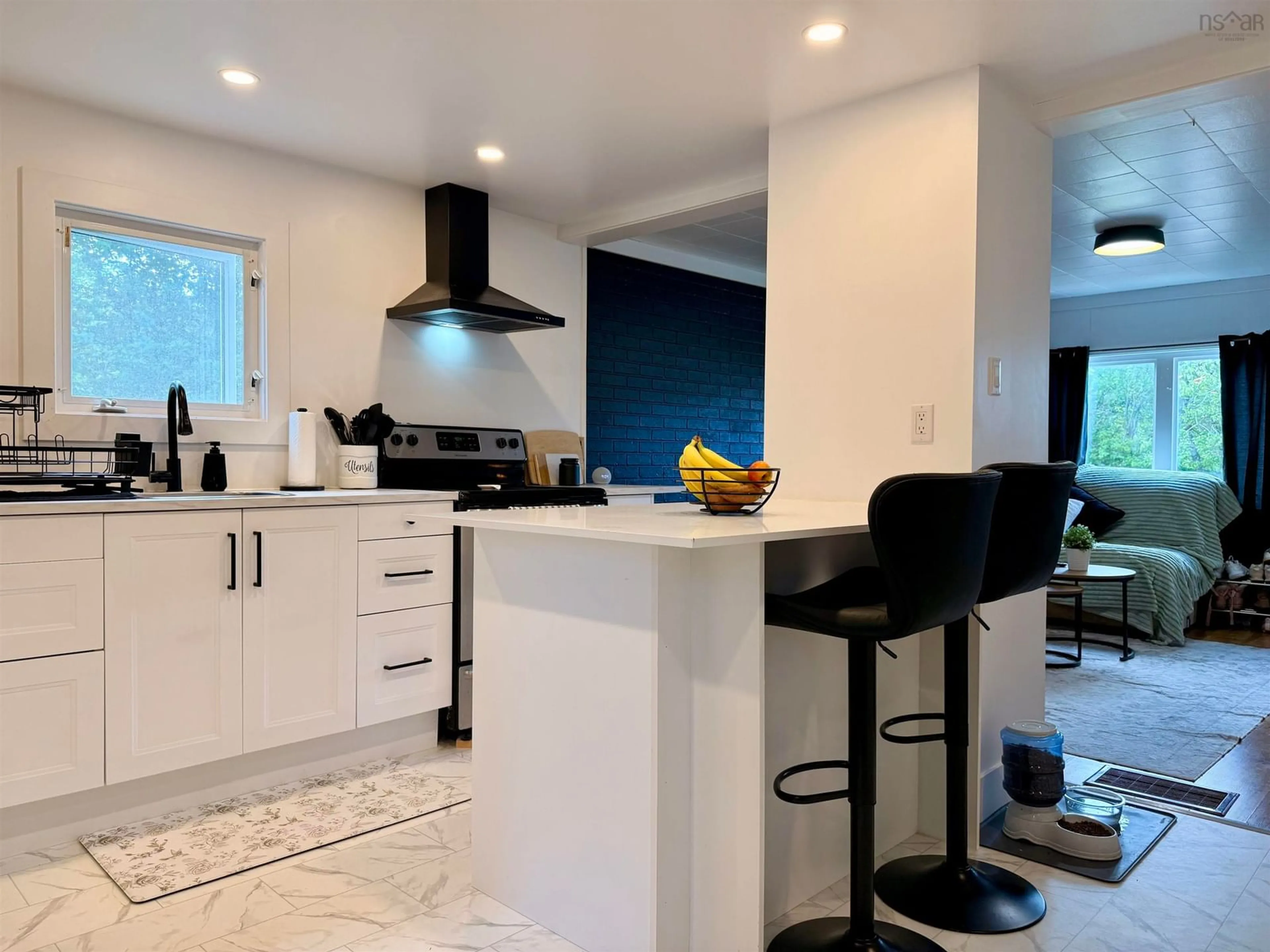 Contemporary kitchen, ceramic/tile floor for 60 Transvaal St, Shelburne Nova Scotia B0T 1W0