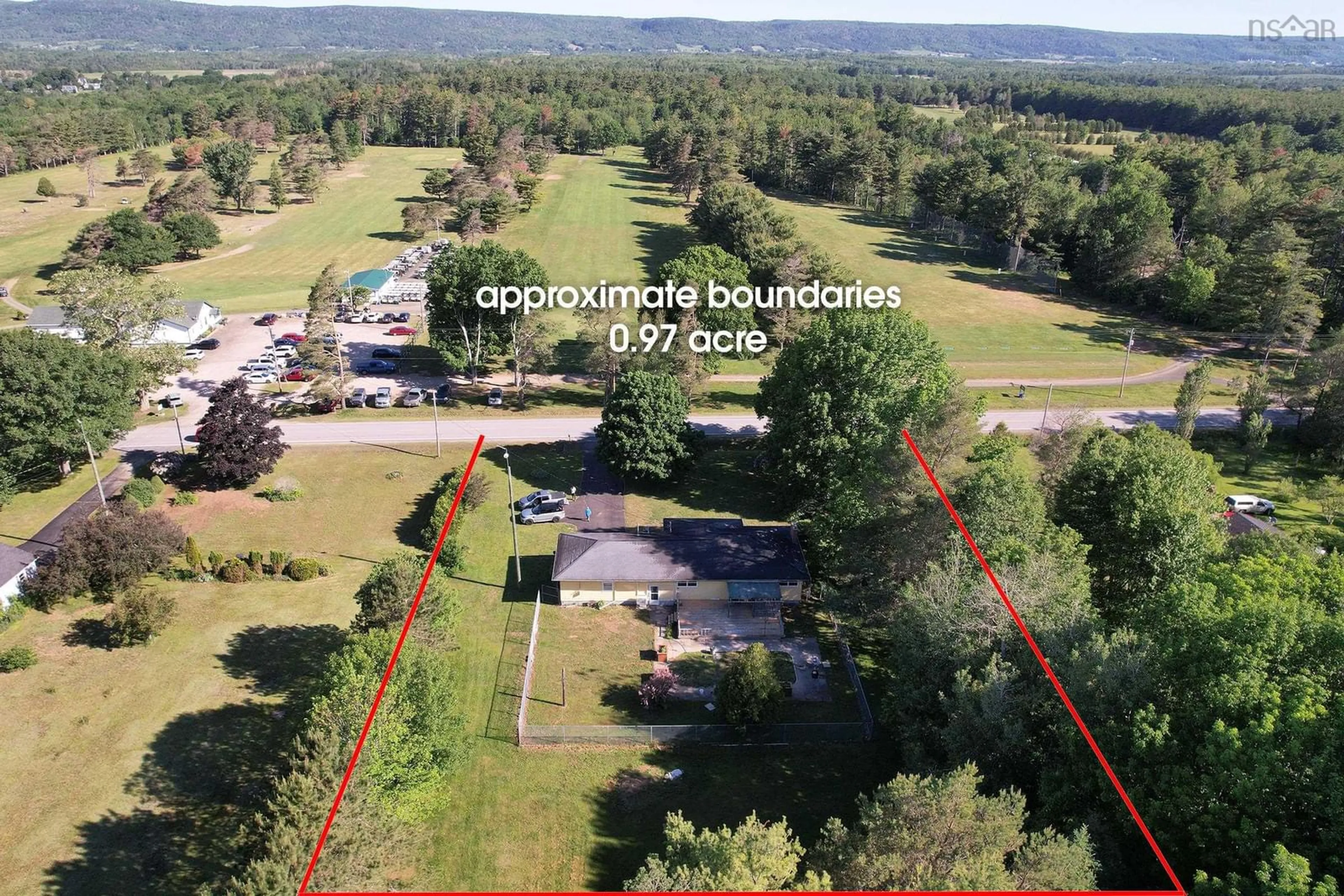 A pic from outside/outdoor area/front of a property/back of a property/a pic from drone, forest/trees view for 5374 Highway 201, West Paradise Nova Scotia B0S 1M0
