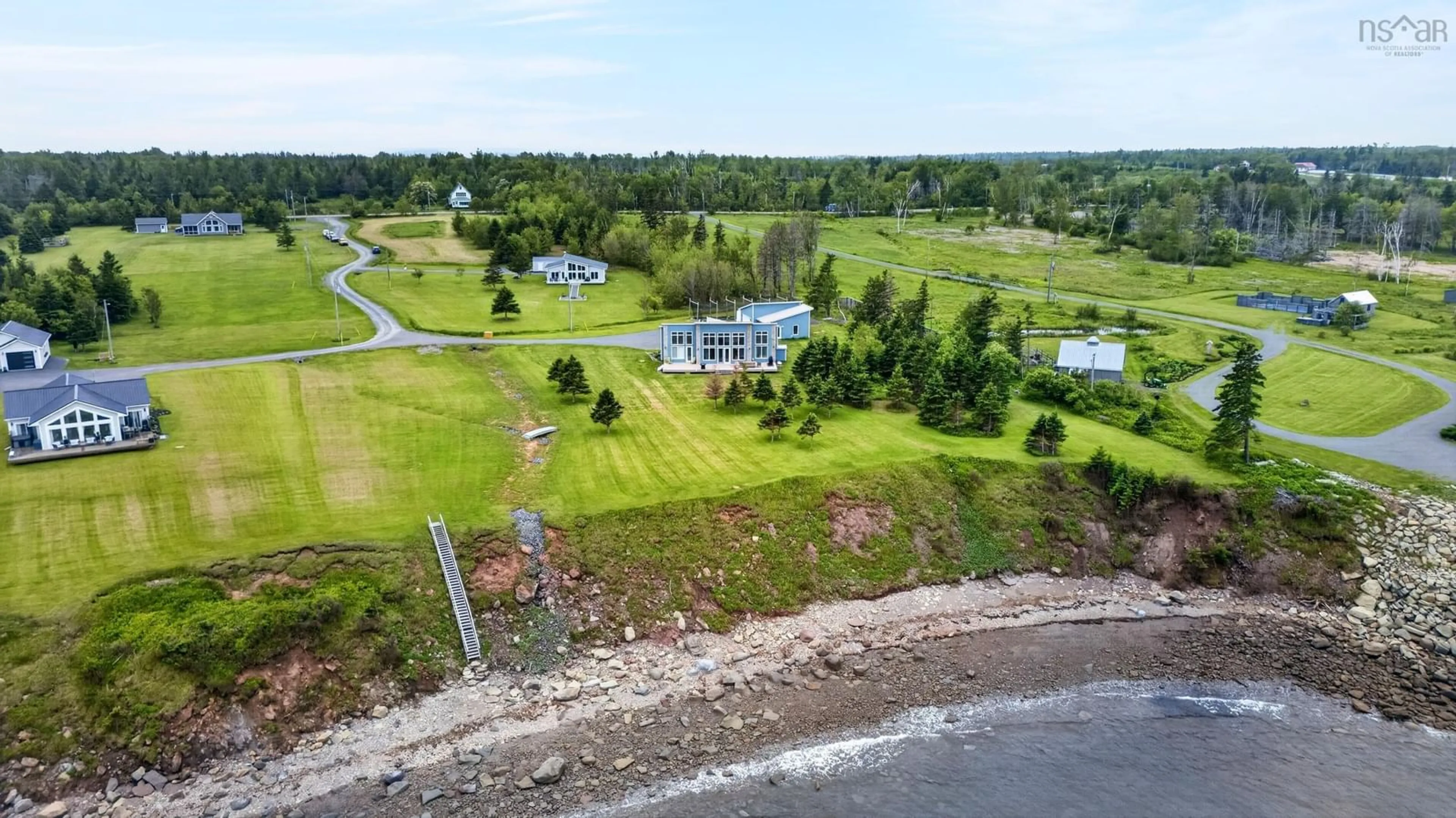 A pic from outside/outdoor area/front of a property/back of a property/a pic from drone, water/lake/river/ocean view for 45 Keiferd Shore Lane, Gulf Shore Nova Scotia B0K 1L0