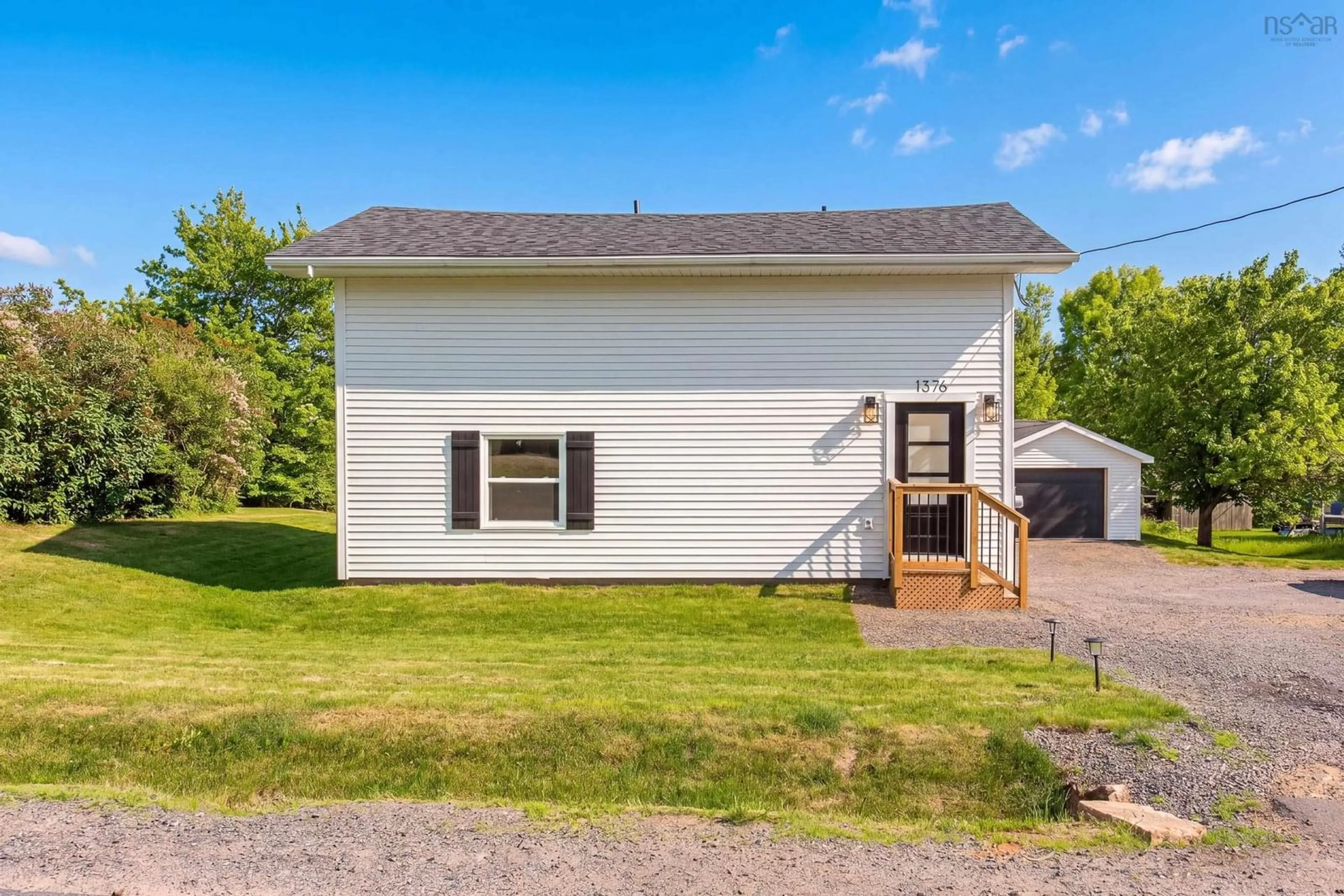 Home with vinyl exterior material, street for 1376 Ridge Rd, Wolfville Ridge Nova Scotia B4P 2R1