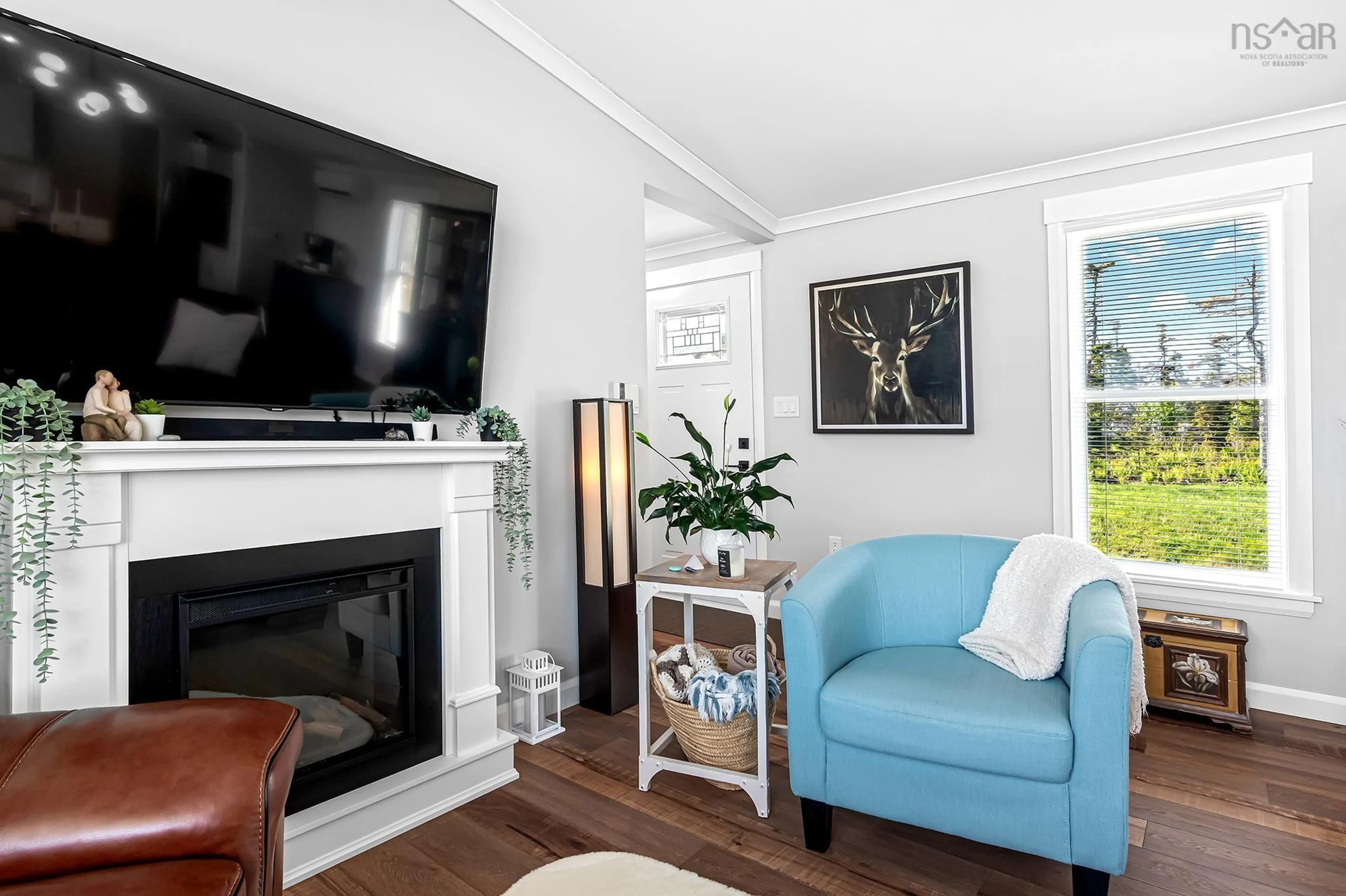 Living room with furniture, wood/laminate floor for 289 Three Fathom Harbour Rd, Three Fathom Harbour Nova Scotia B0J 2L0