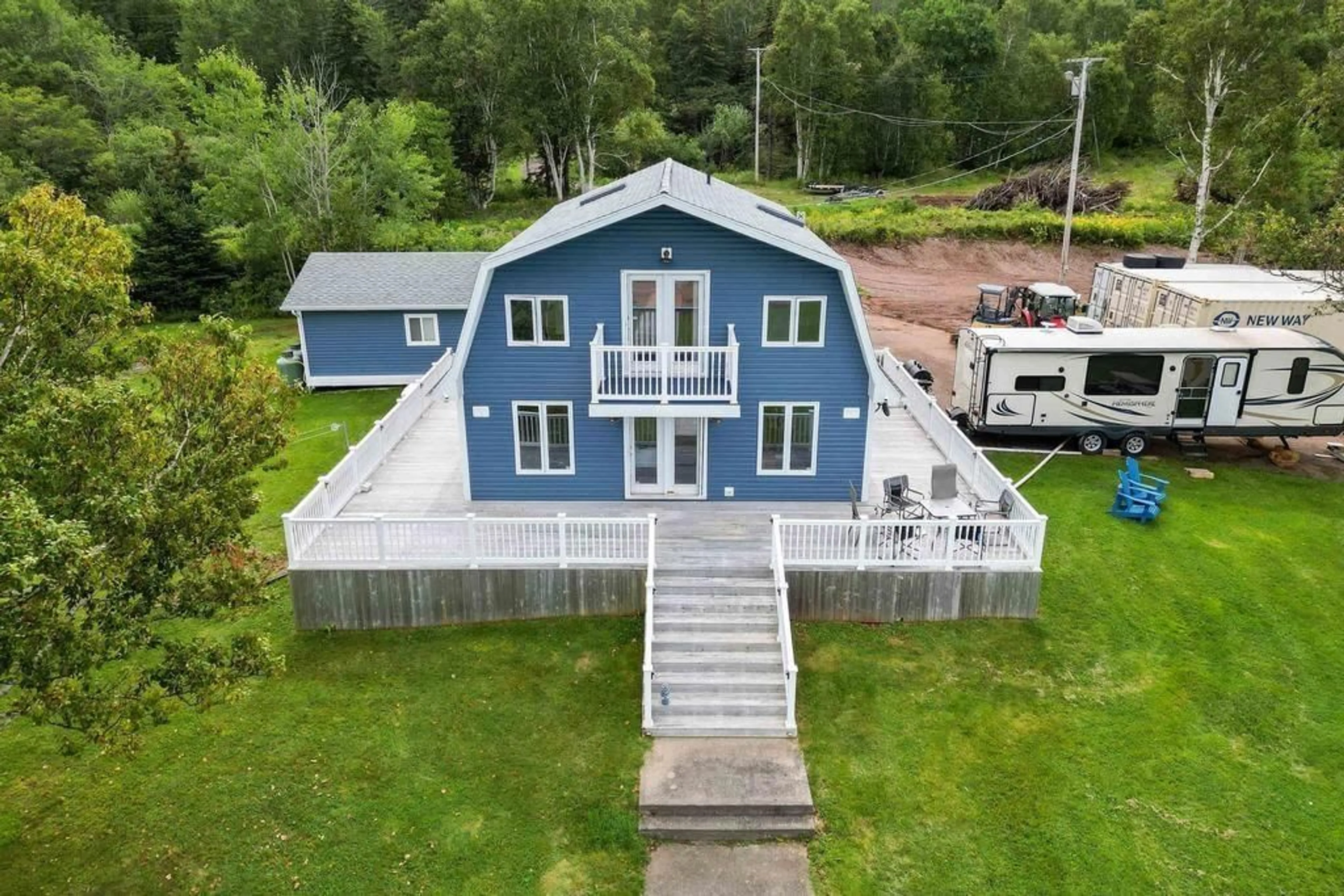 A pic from outside/outdoor area/front of a property/back of a property/a pic from drone, building for 3280 Grand Narrows Hwy, Boisdale Nova Scotia B1Y 3R5