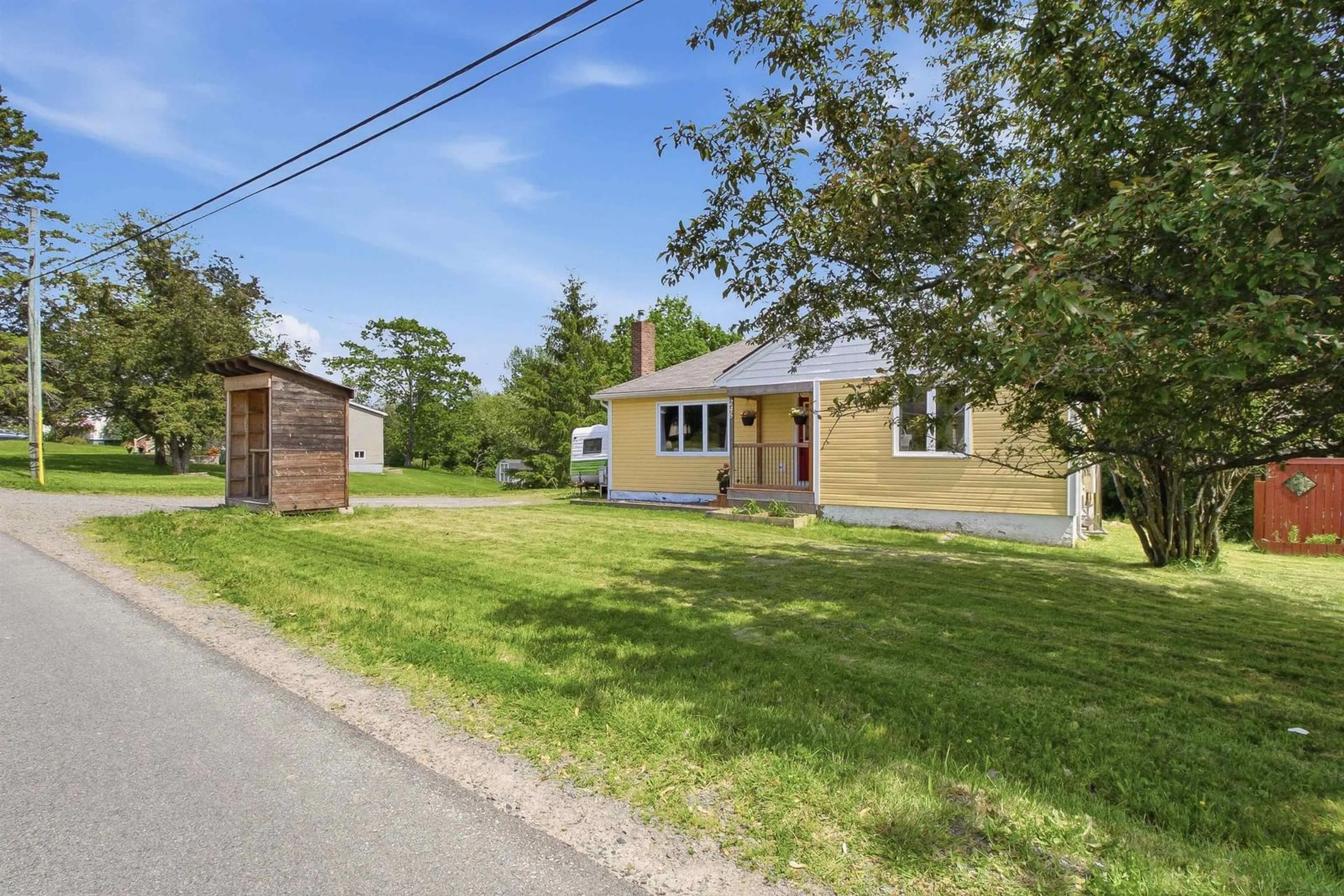 A pic from outside/outdoor area/front of a property/back of a property/a pic from drone, street for 245 Town Rd, Falmouth Nova Scotia B0P 1P0
