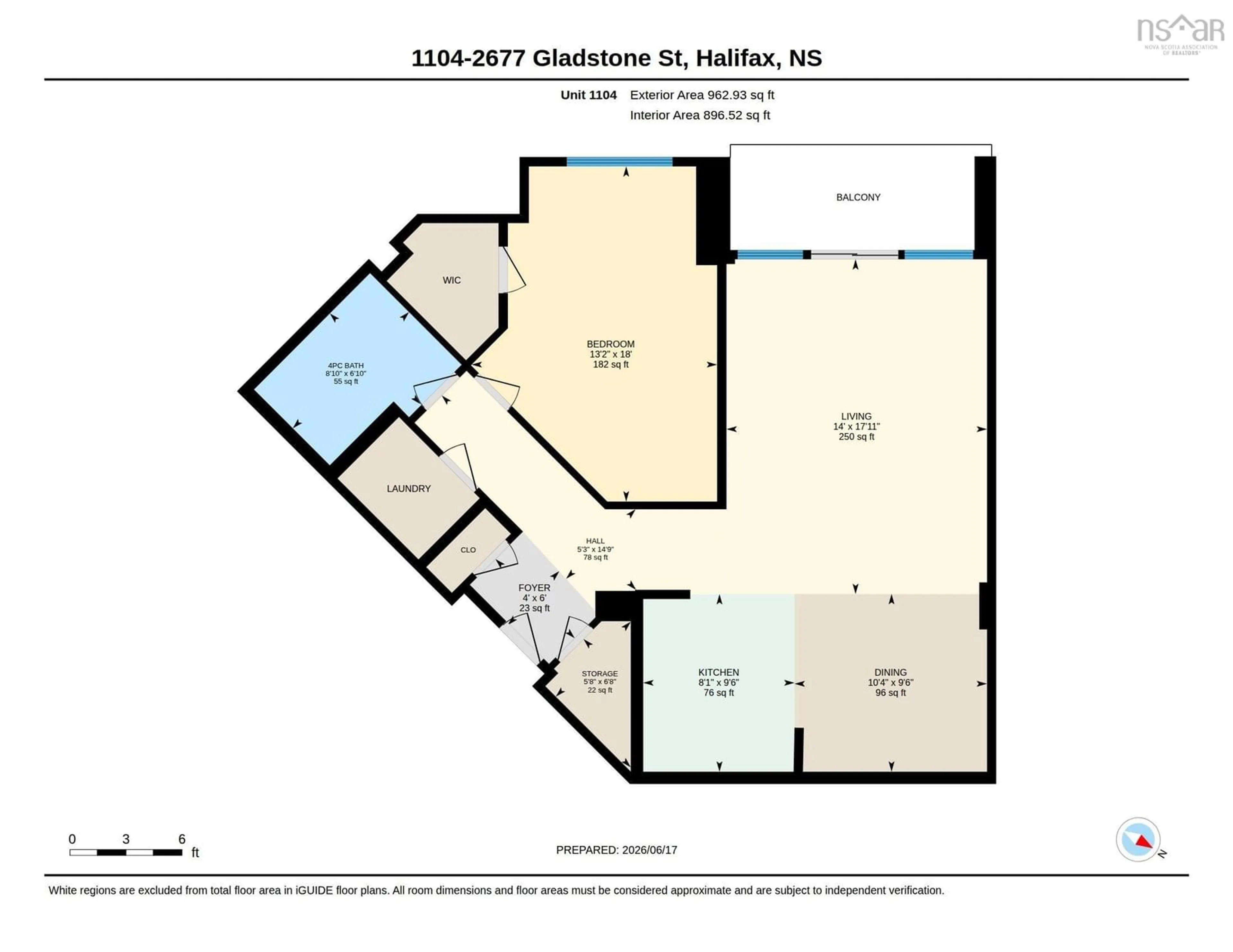 Floor plan for 2677 Gladstone St #1104, Halifax Nova Scotia B3K 0A3