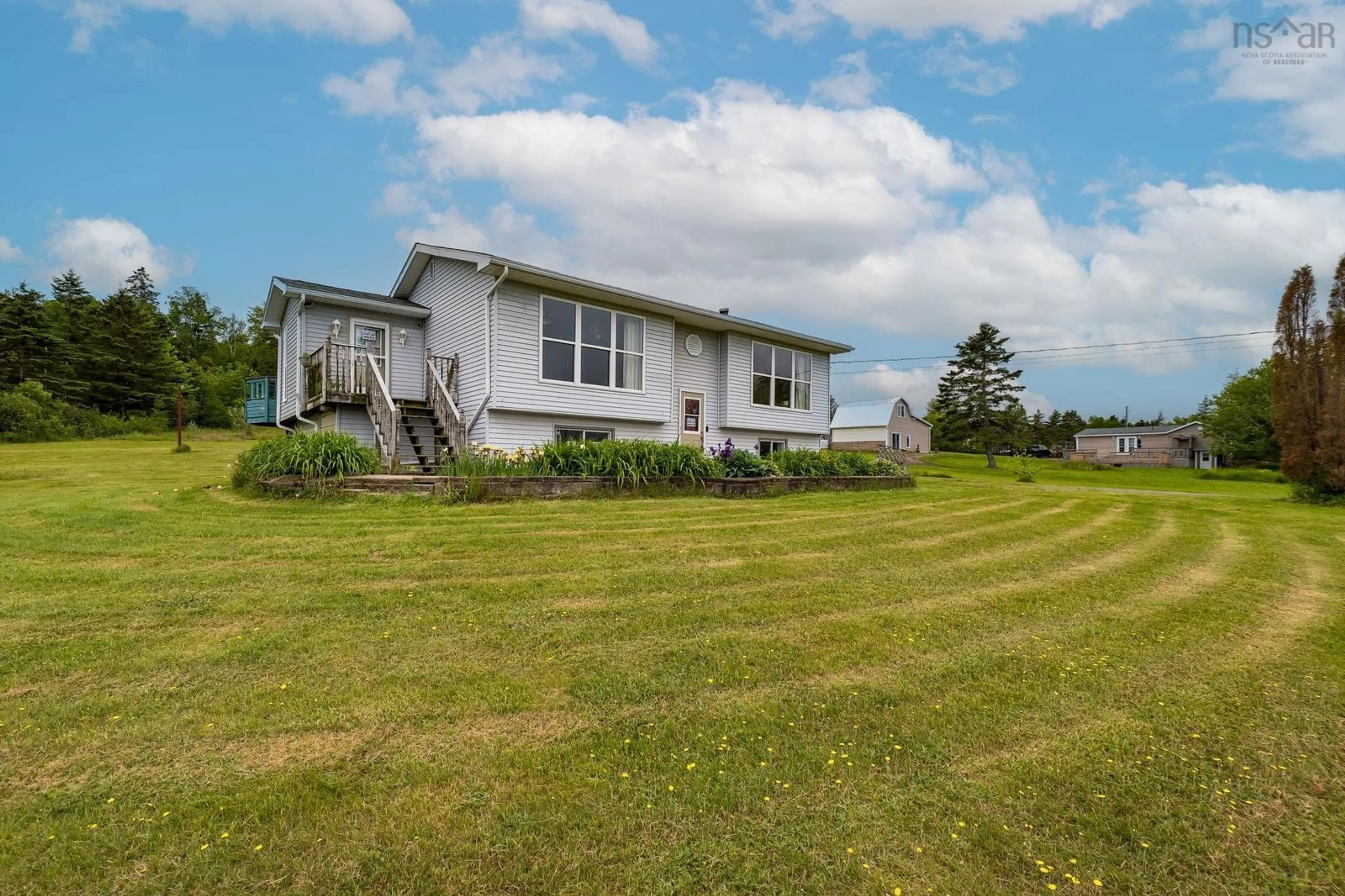 A pic from outside/outdoor area/front of a property/back of a property/a pic from drone, water/lake/river/ocean view for 1478 Highway 215, Tennecape Nova Scotia B0N 2R0