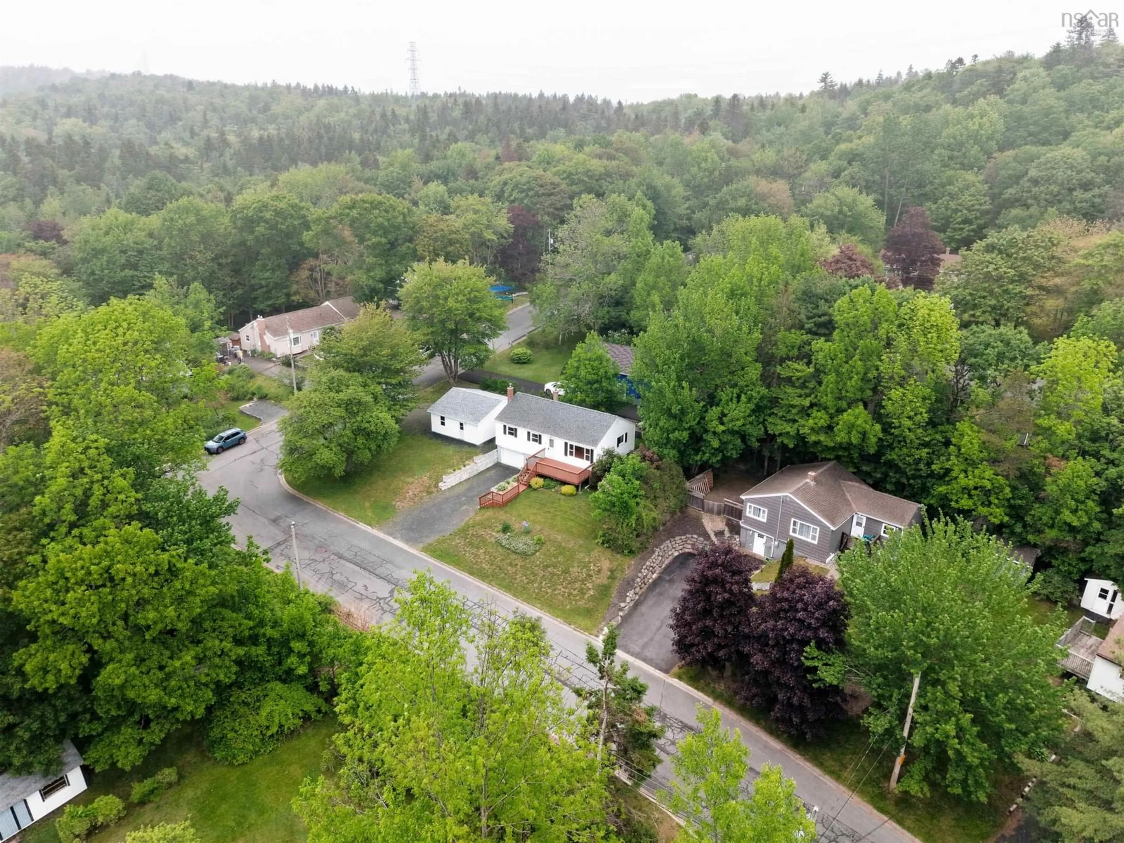 A pic from outside/outdoor area/front of a property/back of a property/a pic from drone, forest/trees view for 6 Pembrooke St, Waverley Nova Scotia B2R 1L6