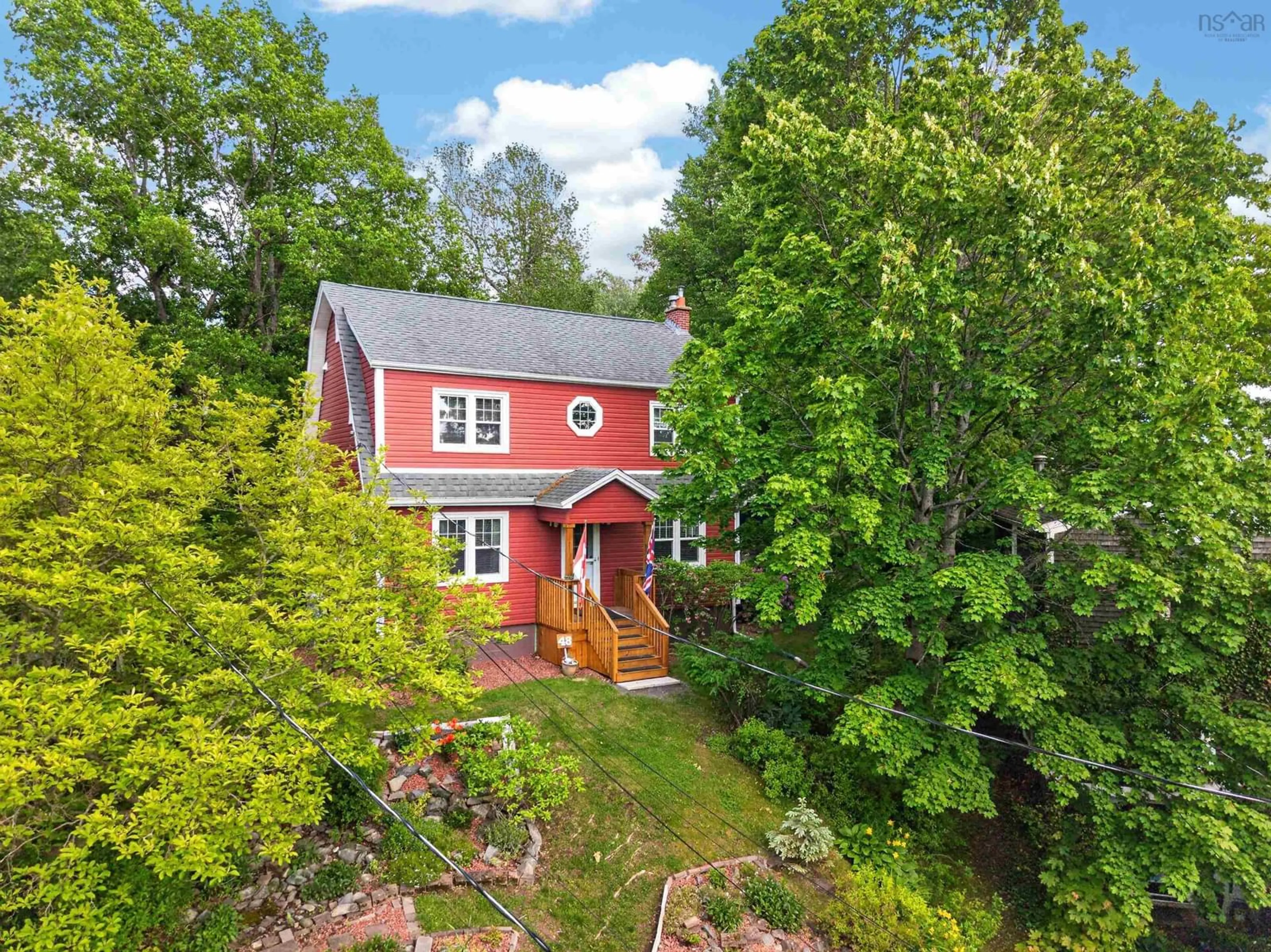 A pic from outside/outdoor area/front of a property/back of a property/a pic from drone, street for 48 Old Ferry Rd, Dartmouth Nova Scotia B2Y 2E7