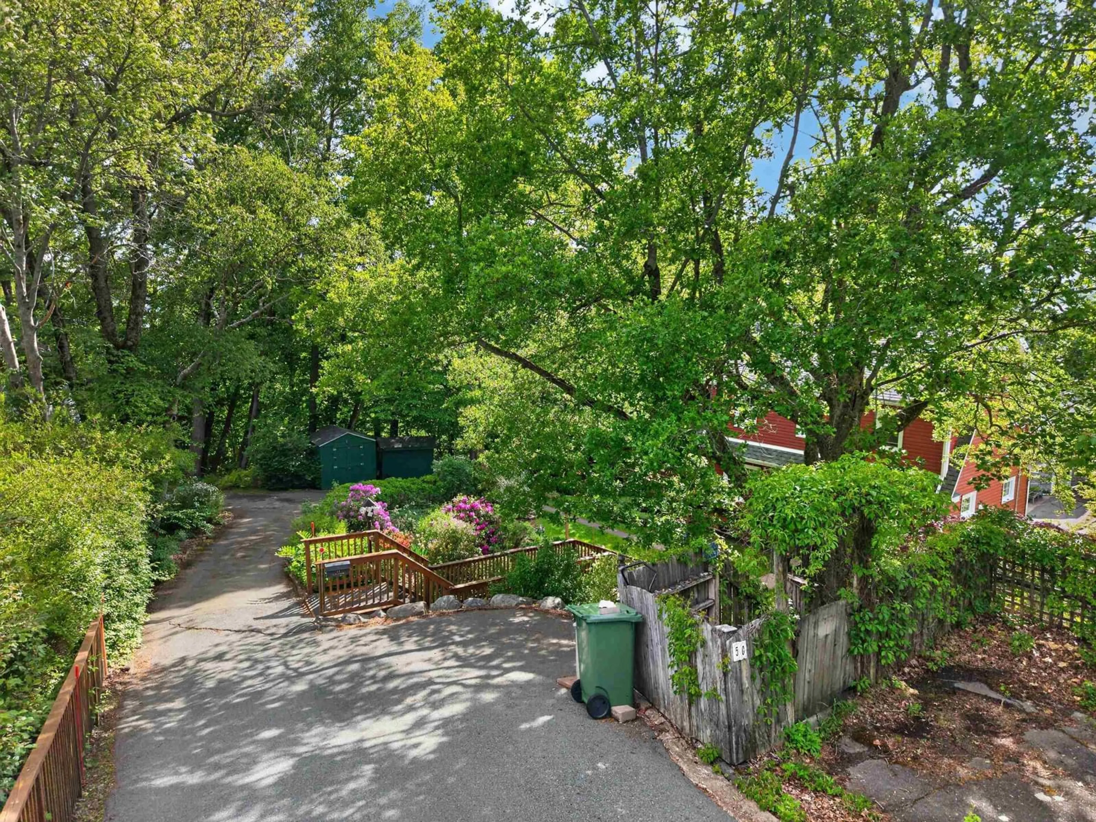 A pic from outside/outdoor area/front of a property/back of a property/a pic from drone, forest/trees view for 48 Old Ferry Rd, Dartmouth Nova Scotia B2Y 2E7