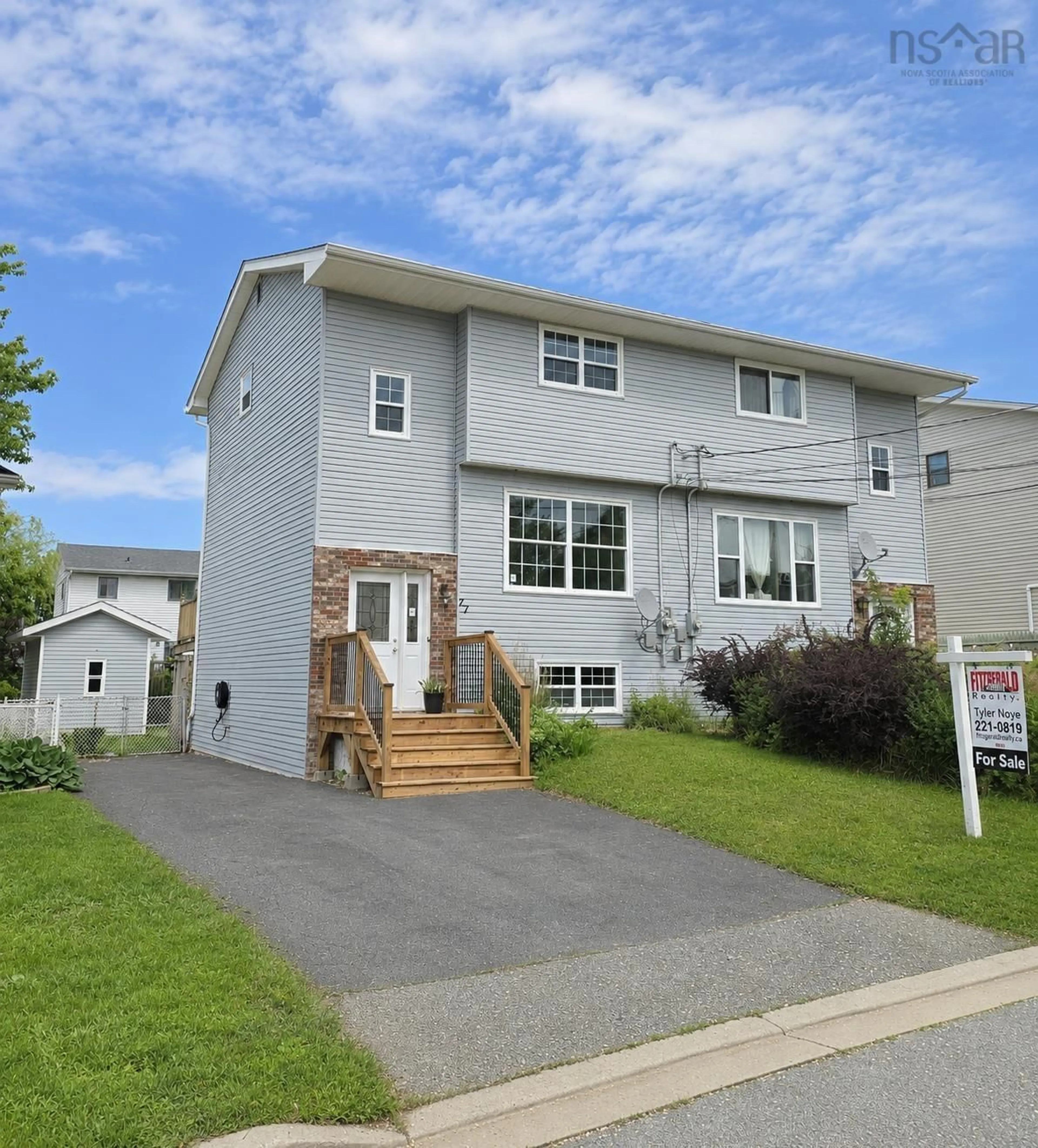 Home with vinyl exterior material, street for 77 Noria Cres, Middle Sackville Nova Scotia B4E 2L8