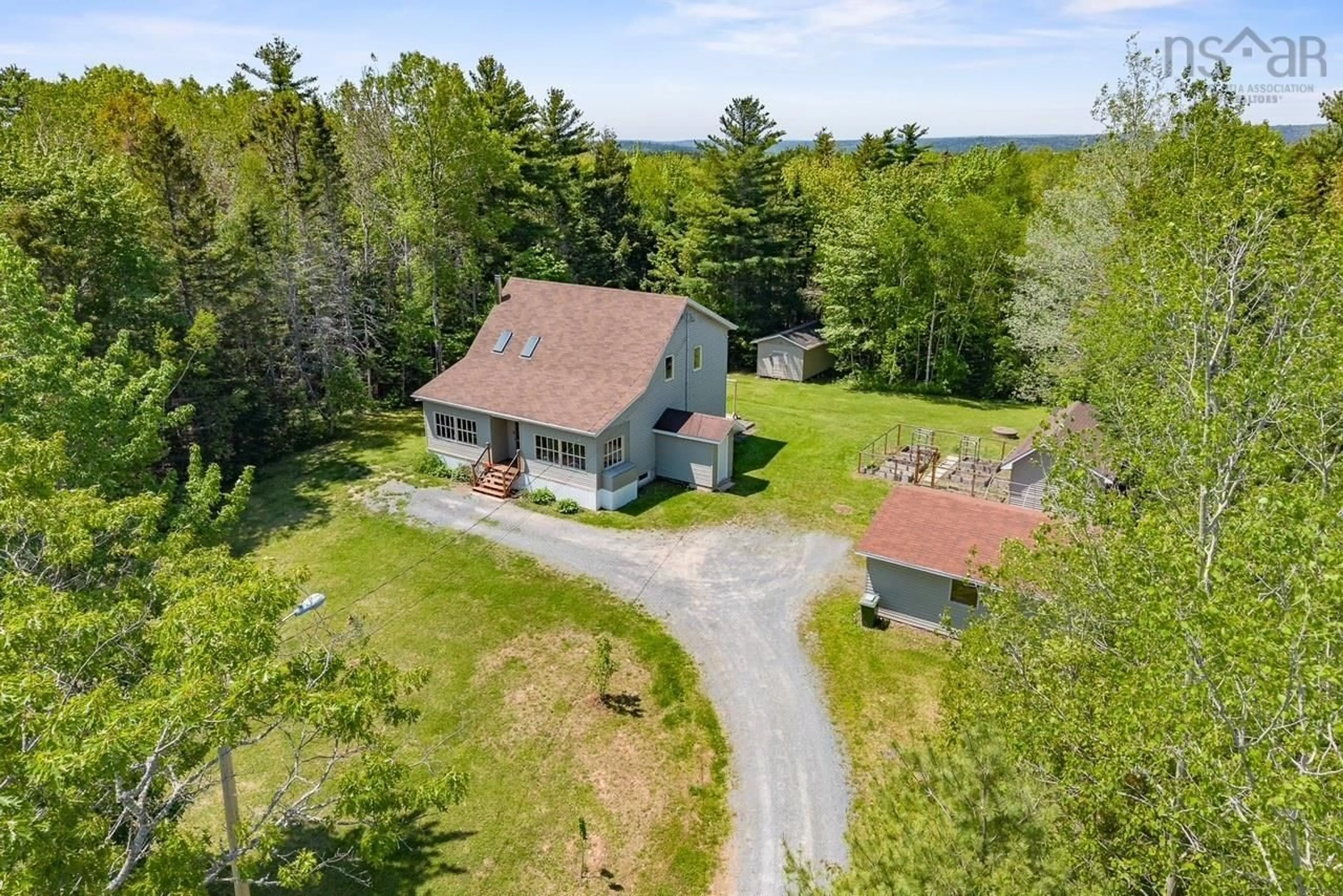 A pic from outside/outdoor area/front of a property/back of a property/a pic from drone, water/lake/river/ocean view for 12 River Crt, Enfield Nova Scotia B2T 1C4