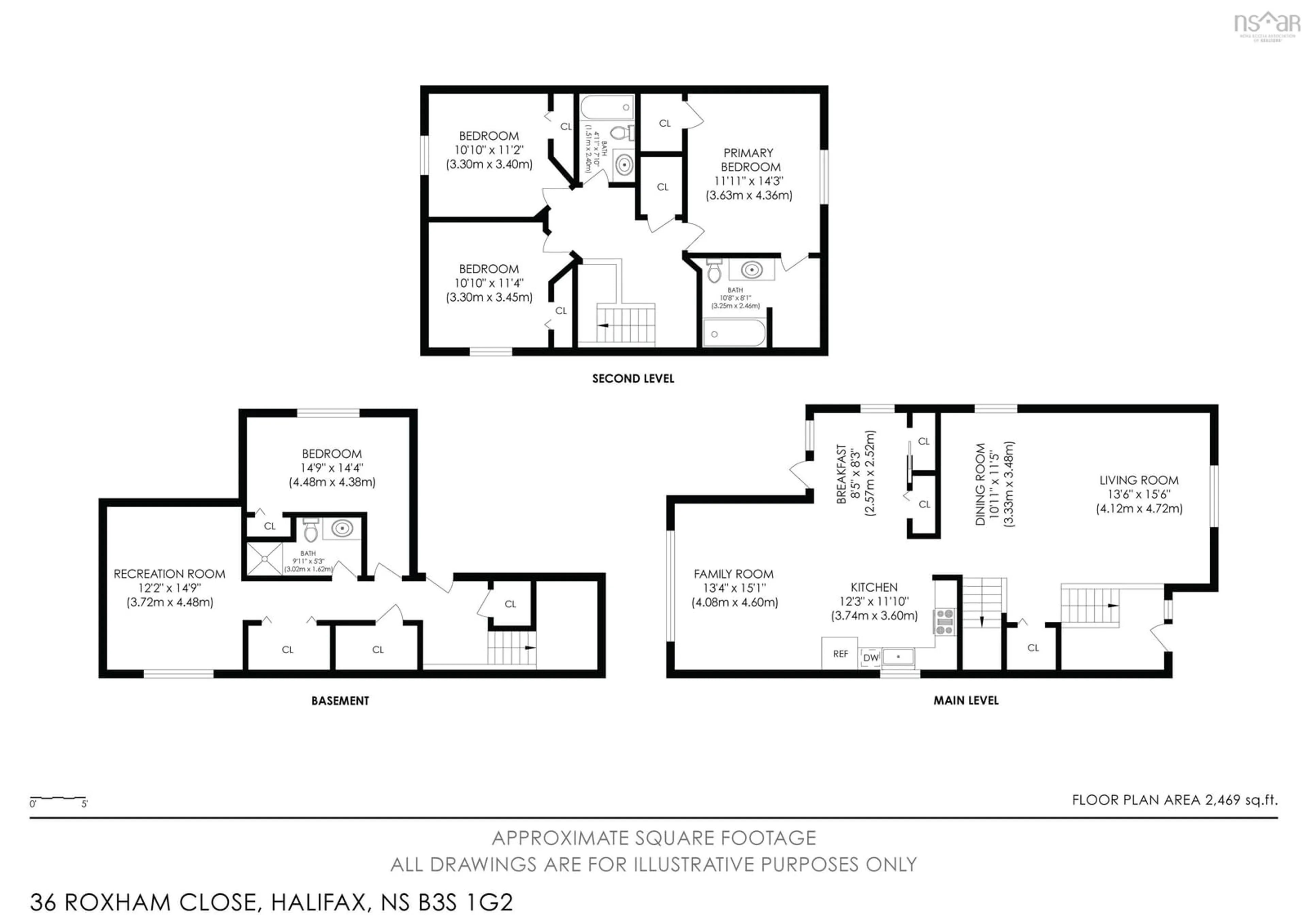 Floor plan for 36 Roxham Close, Clayton Park Nova Scotia B3S 1G2