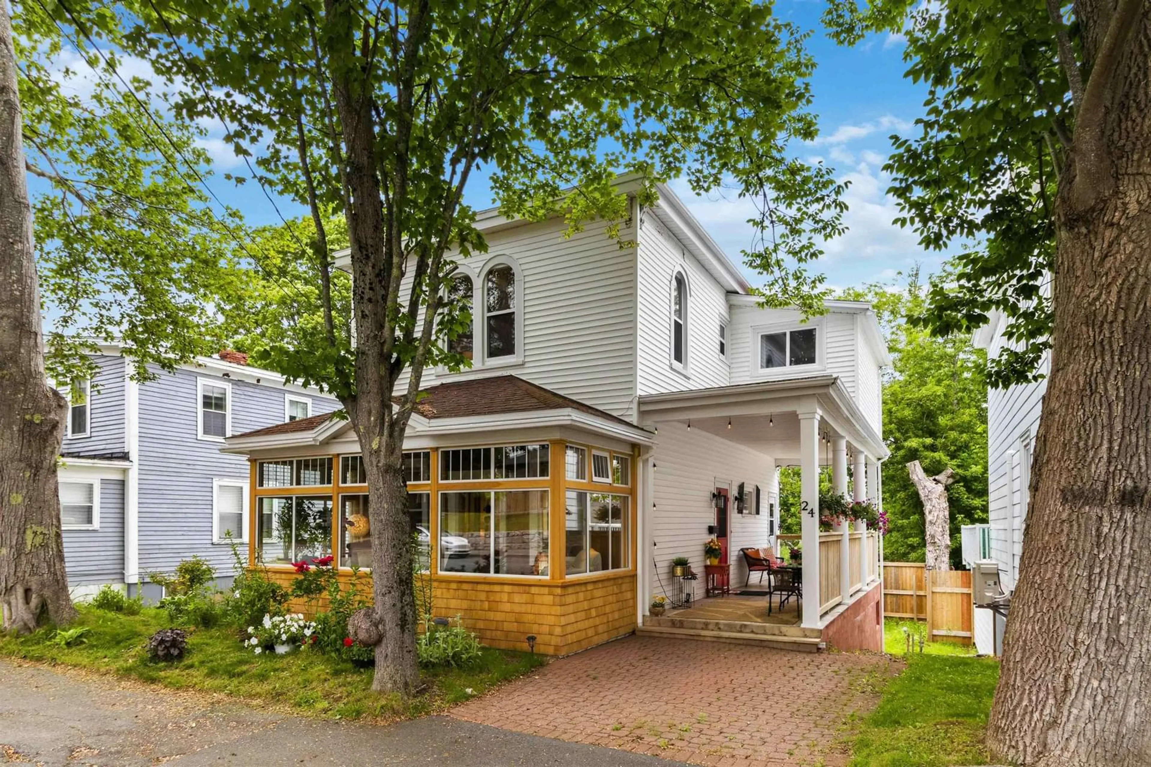 Home with brick exterior material, street for 24 Queen Street, Bridgewater Nova Scotia B4V 1P1