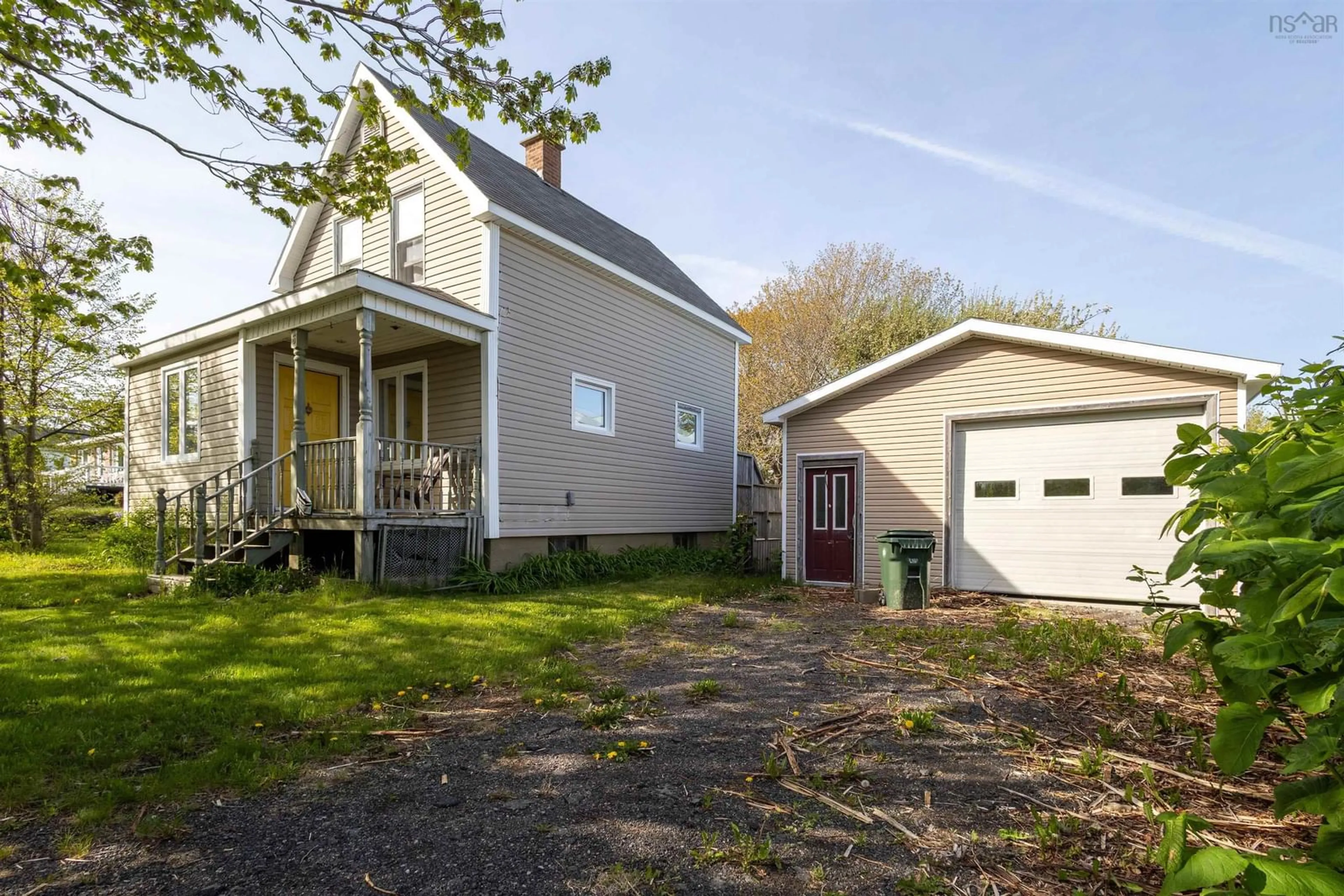 A pic from outside/outdoor area/front of a property/back of a property/a pic from drone, street for 6 Grove St, Glace Bay Nova Scotia B1A 3C7