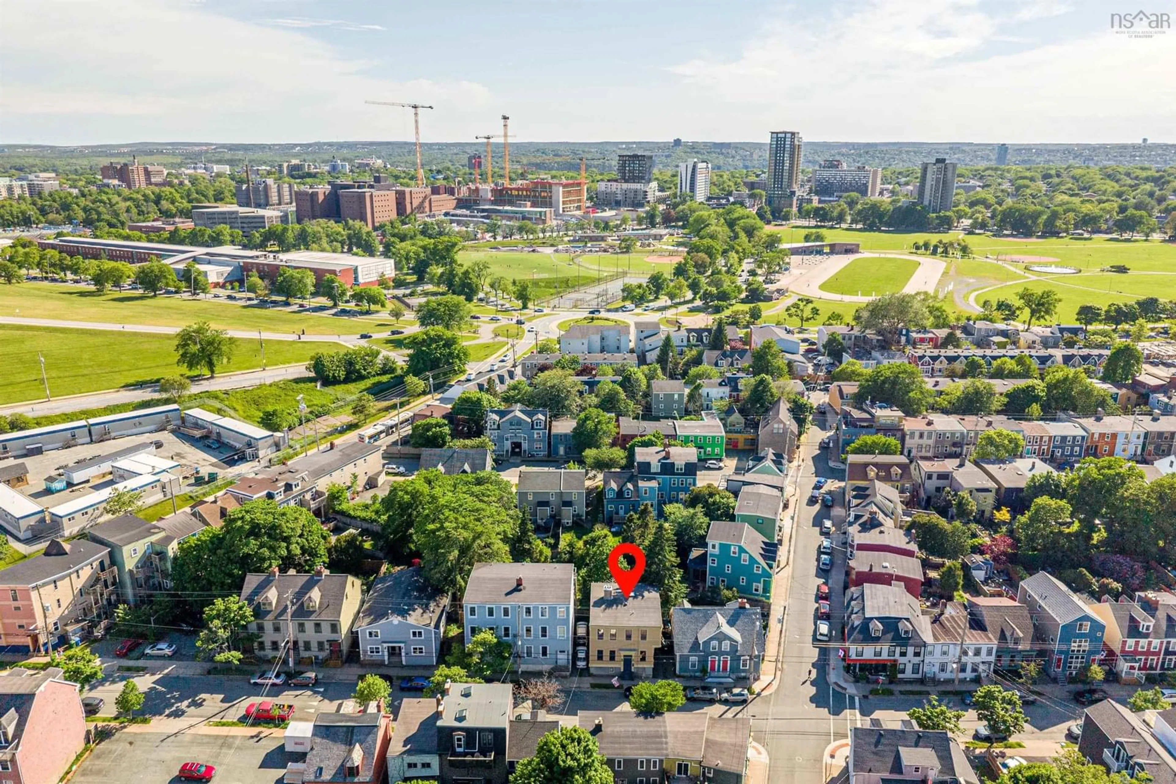 A pic from outside/outdoor area/front of a property/back of a property/a pic from drone, street for 2048 Creighton St, Halifax Nova Scotia B3K 3R2