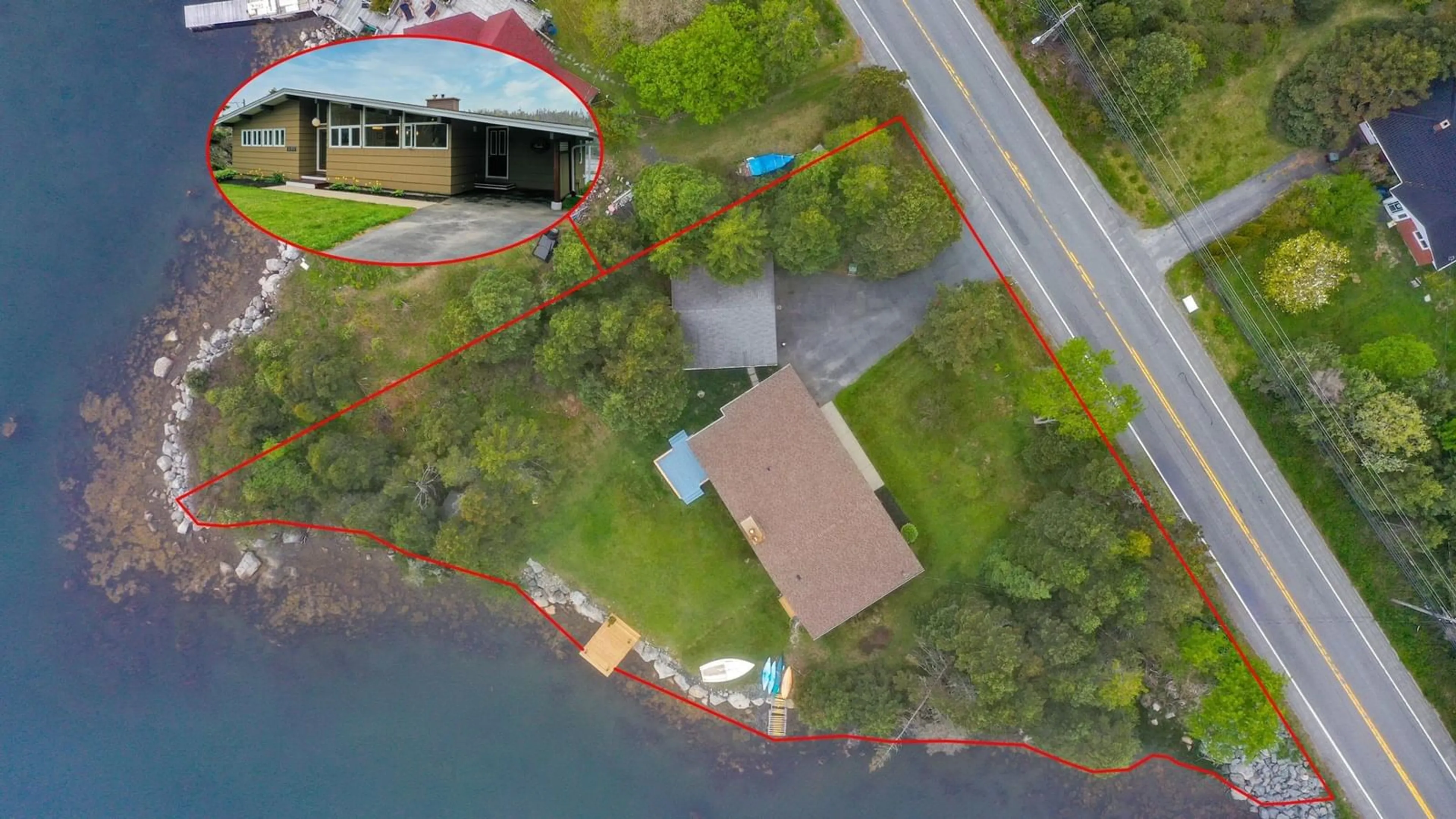 A pic from outside/outdoor area/front of a property/back of a property/a pic from drone, water/lake/river/ocean view for 1378 Ketch Harbour Rd, Sambro Head Nova Scotia B3V 1L1