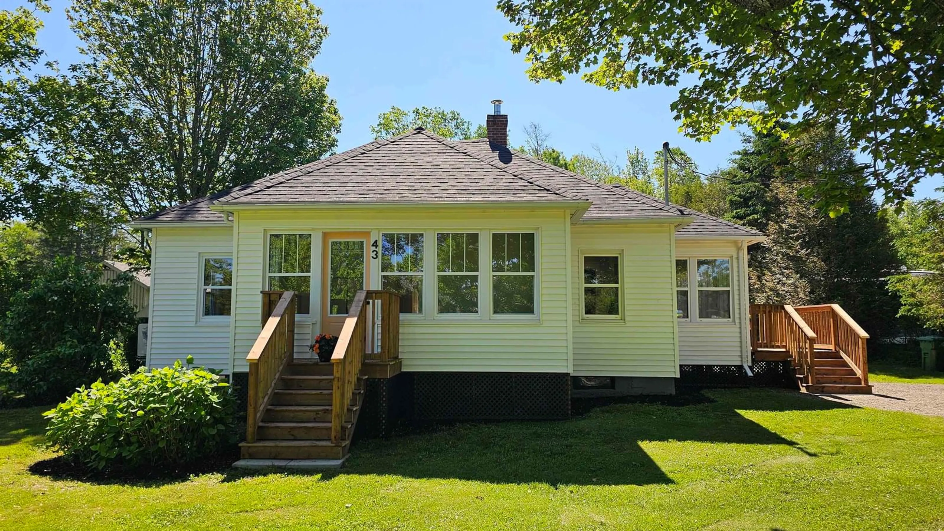Home with vinyl exterior material, street for 43 Judge Fulton Rd, Bass River Nova Scotia B0M 1B0