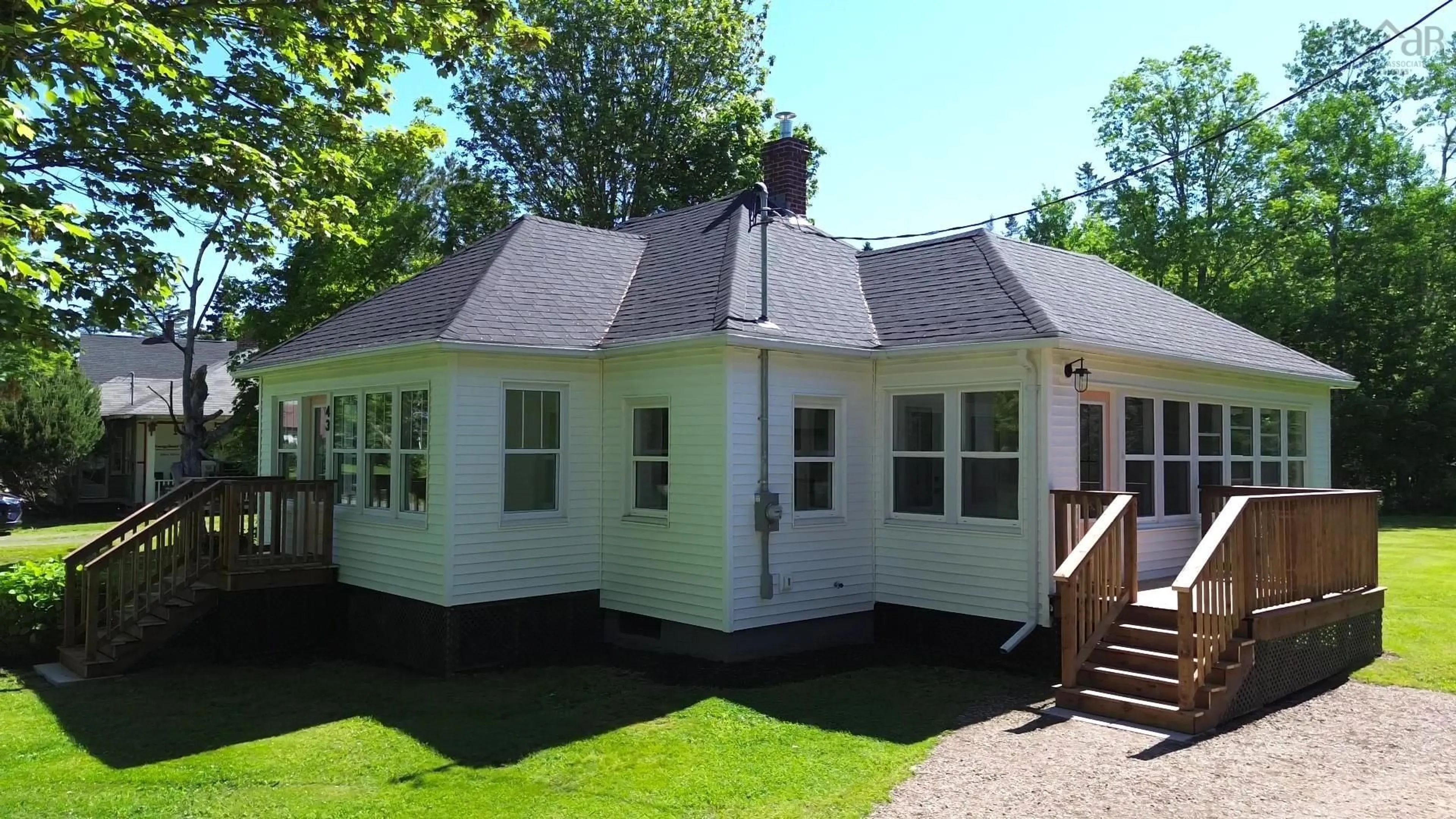 Home with vinyl exterior material, street for 43 Judge Fulton Rd, Bass River Nova Scotia B0M 1B0