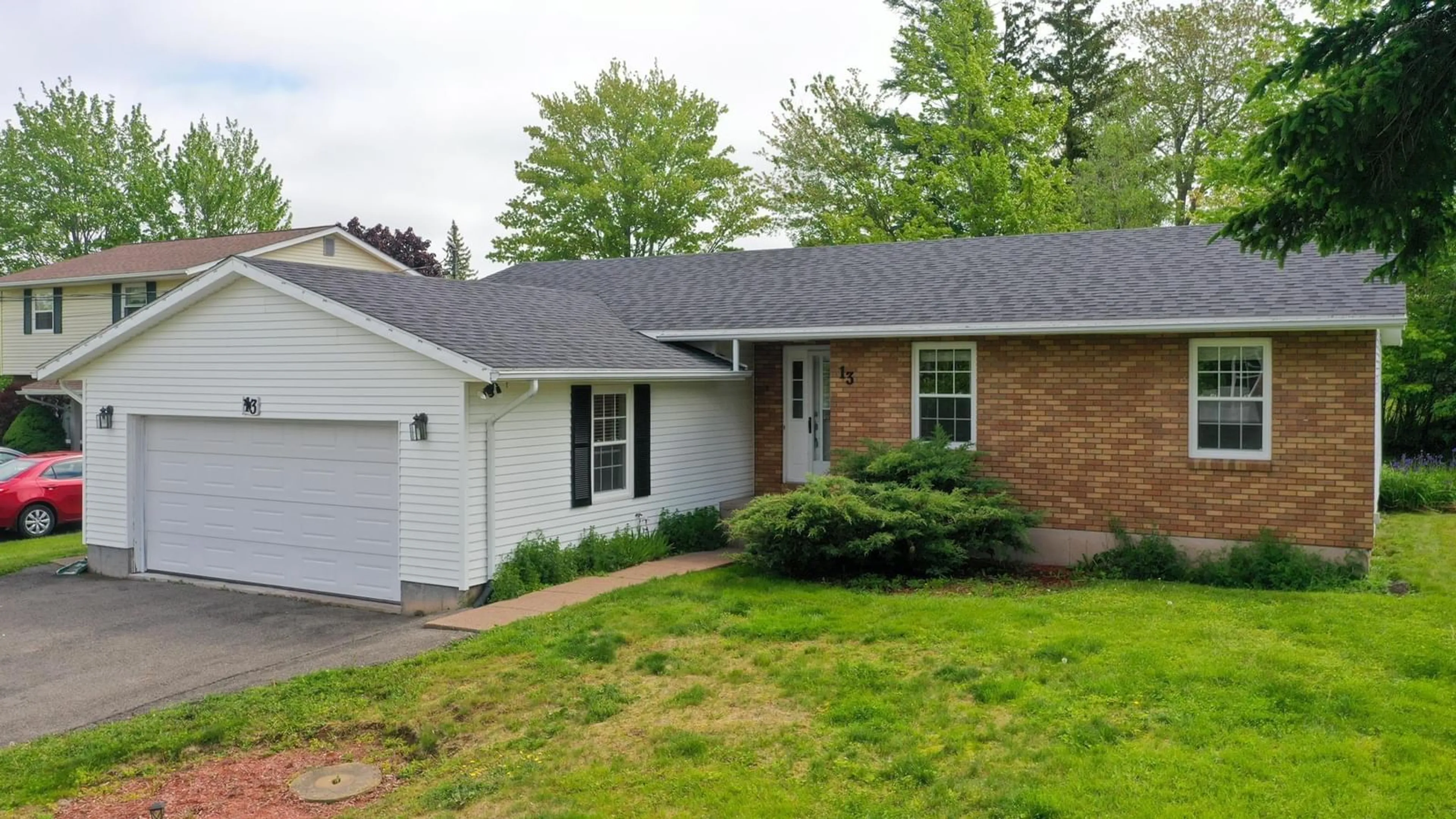 Home with vinyl exterior material, street for 13 Cedar Dr, Stellarton Nova Scotia B0K 1S0