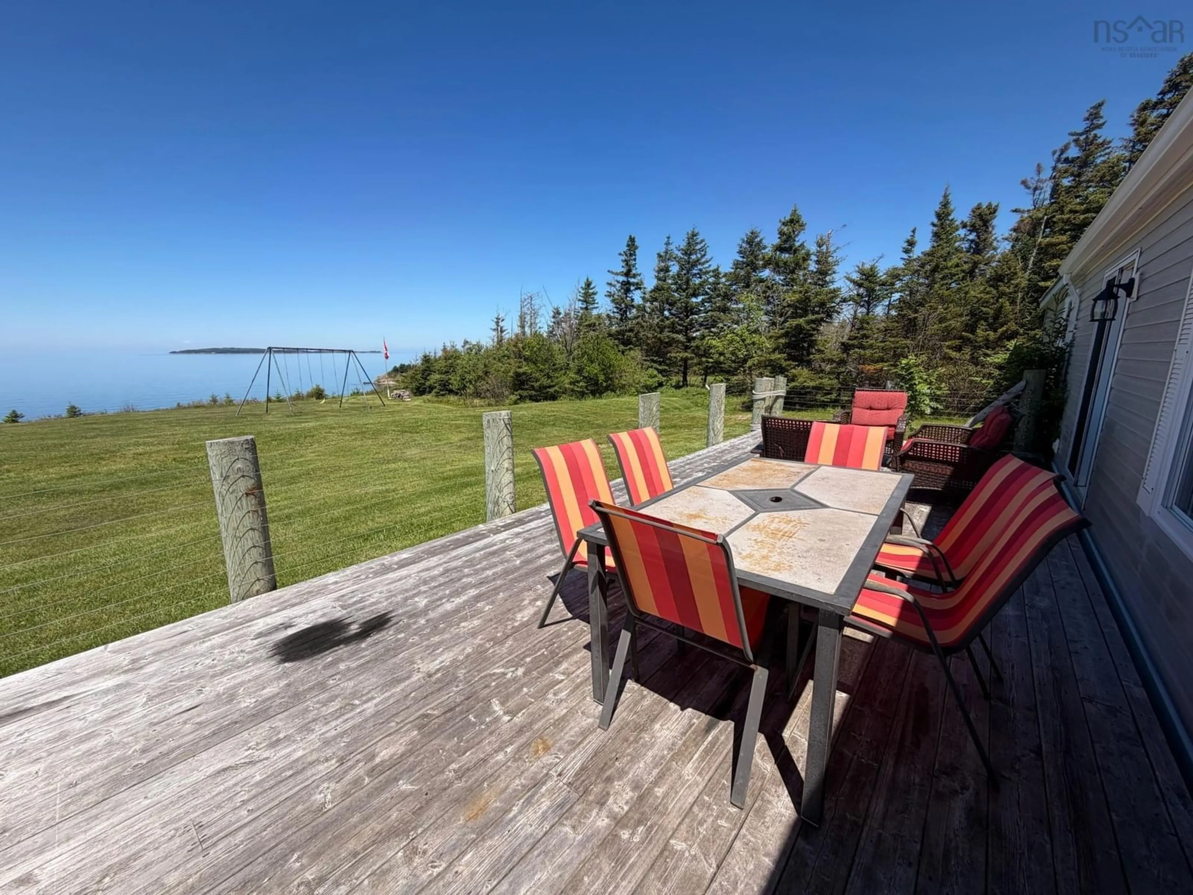 Patio, water/lake/river/ocean view for 444 Shore Rd, Harbourview Nova Scotia B0E 2W0