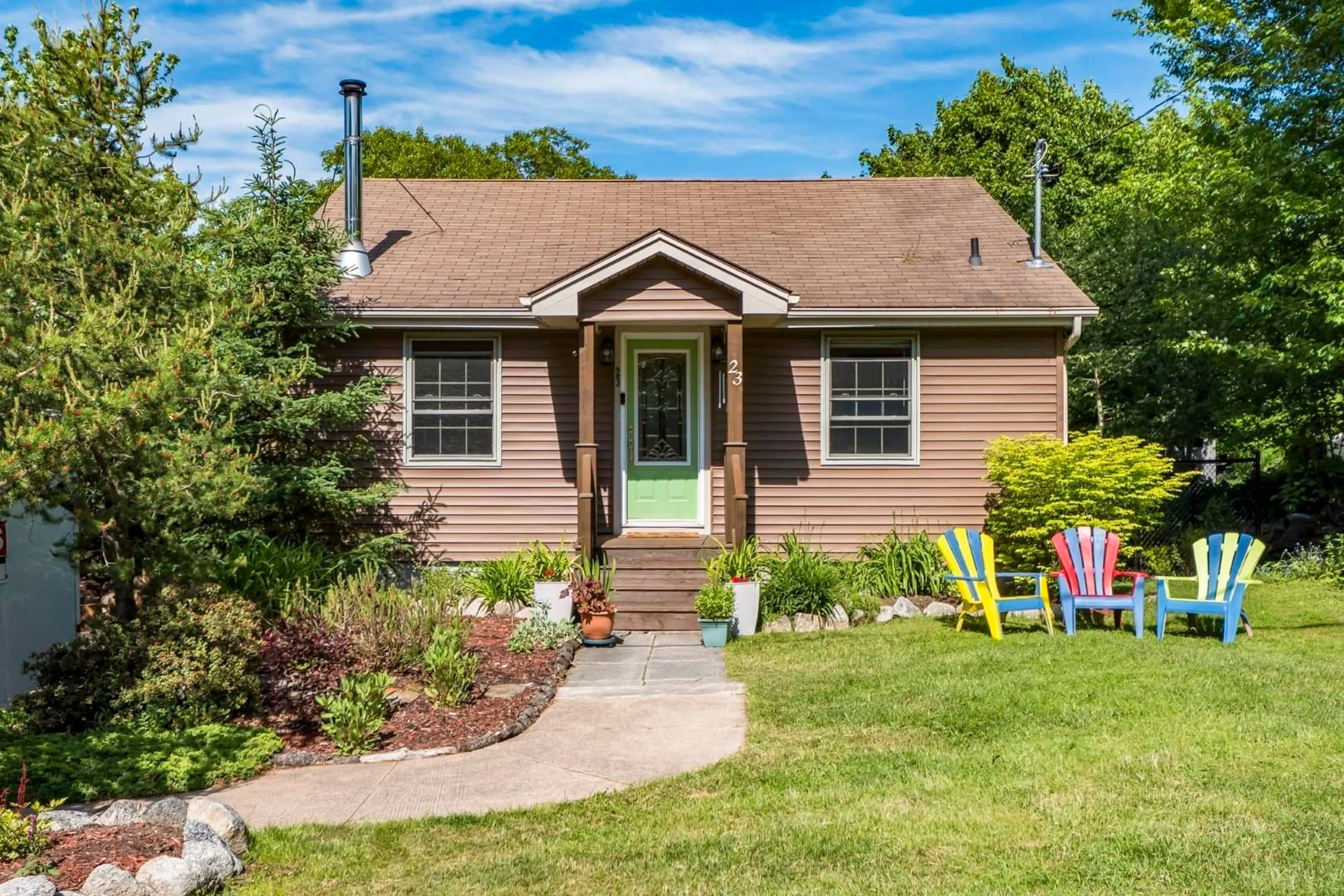 Home with vinyl exterior material, street for 23 Circle Dr, Halifax Nova Scotia B3P 1T9