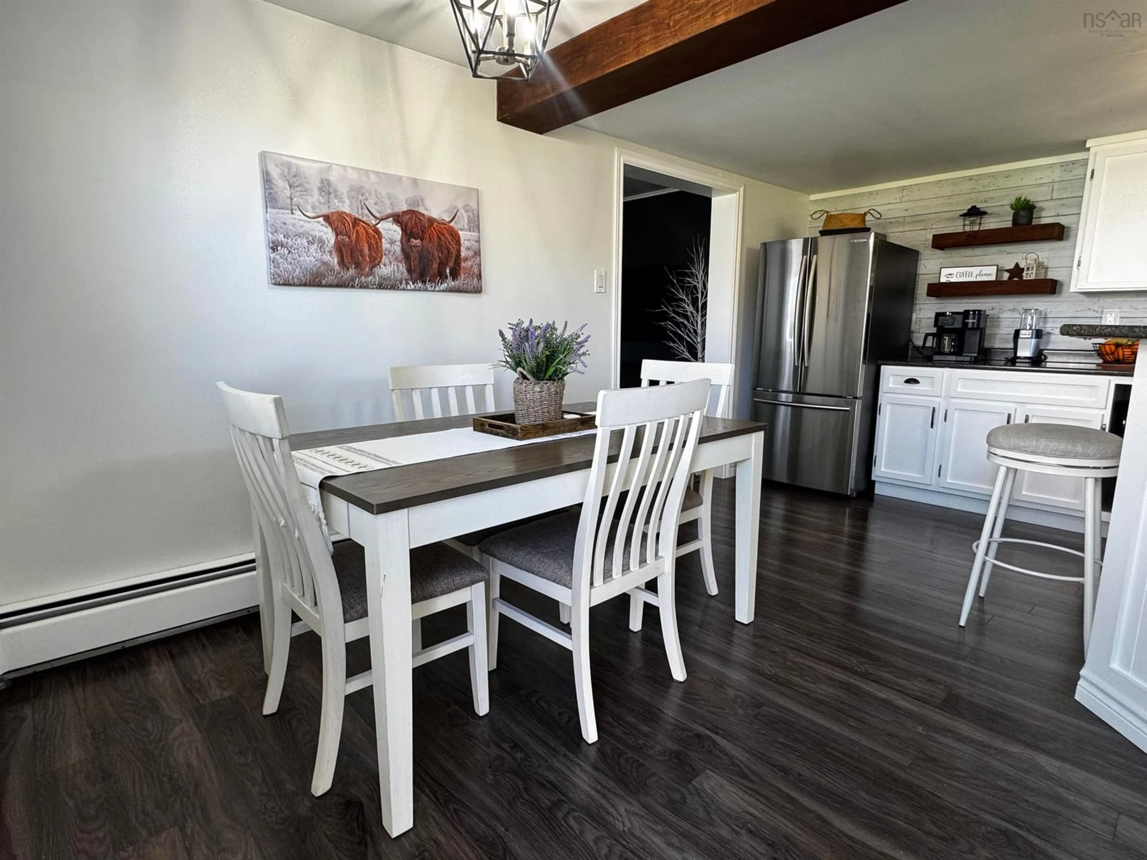 Dining room, wood/laminate floor for 134 Centre Ave, Donkin Nova Scotia B1A 6N6