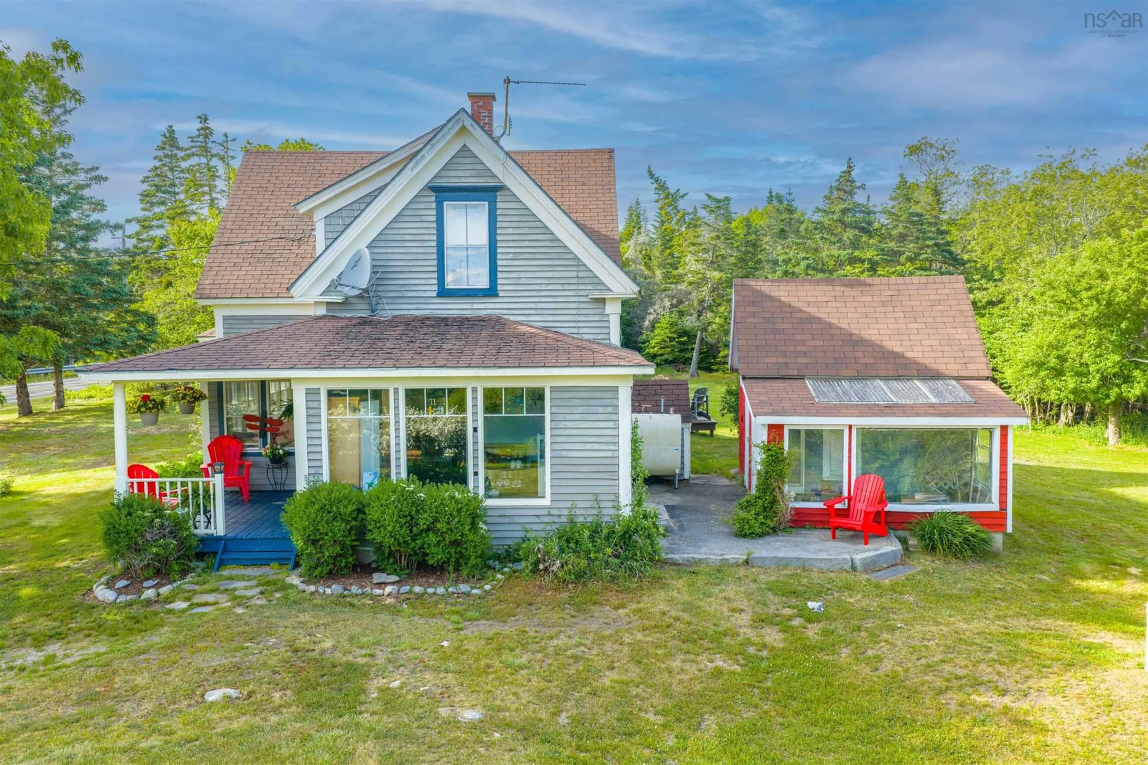 A pic from outside/outdoor area/front of a property/back of a property/a pic from drone, street for 1277 Port Latour Rd, Eel Bay Nova Scotia B0W 1K0