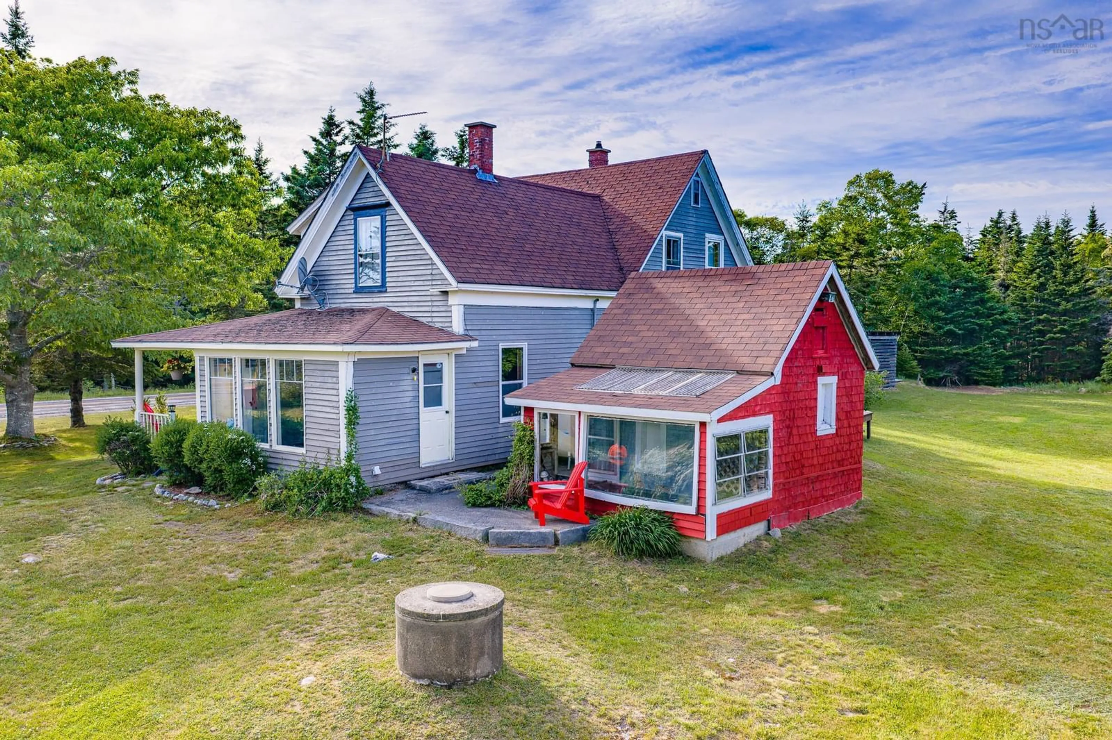 A pic from outside/outdoor area/front of a property/back of a property/a pic from drone, building for 1277 Port Latour Rd, Eel Bay Nova Scotia B0W 1K0