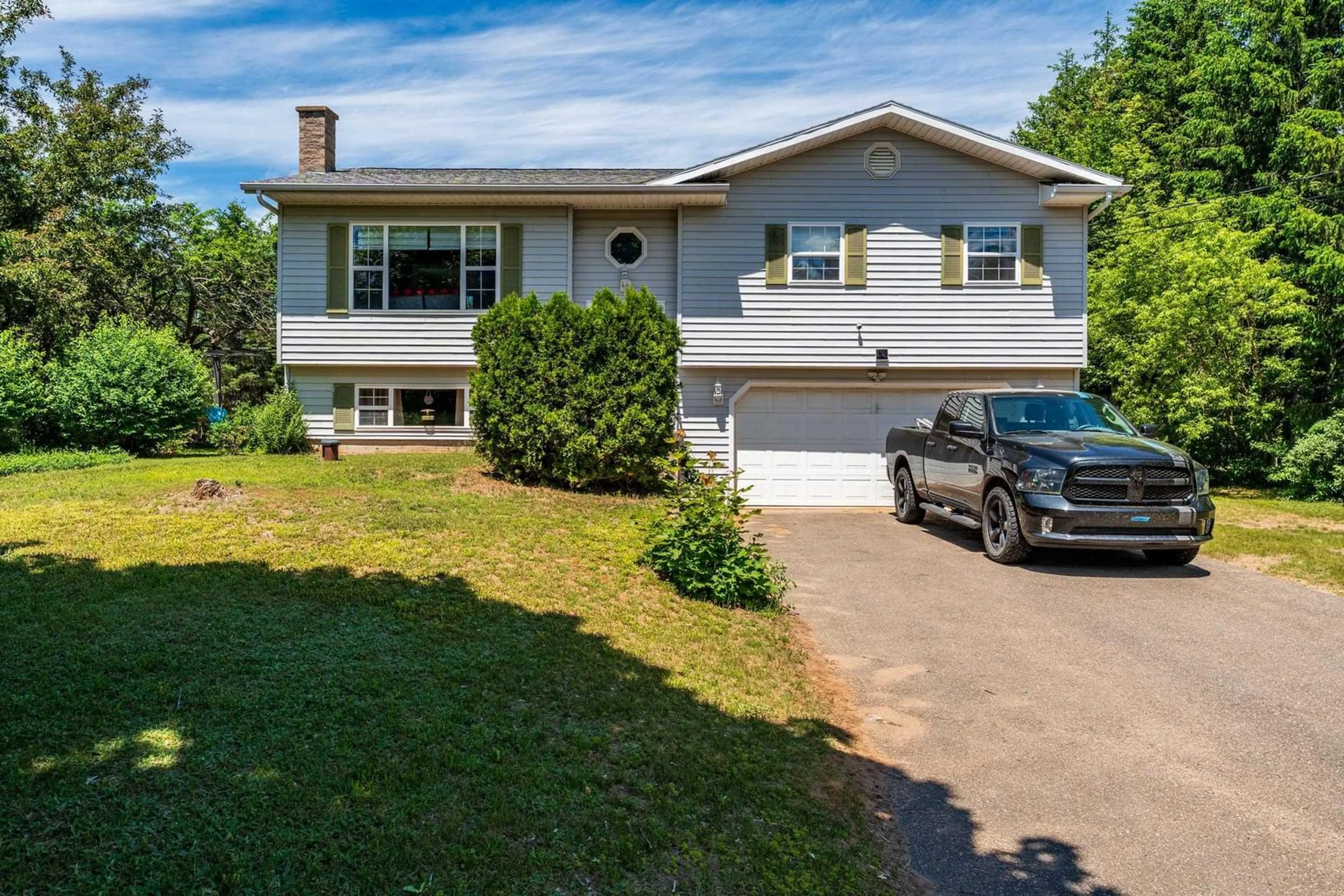 Home with vinyl exterior material, street for 53 Geiger Dr, Wilmot Nova Scotia B0P 1R0