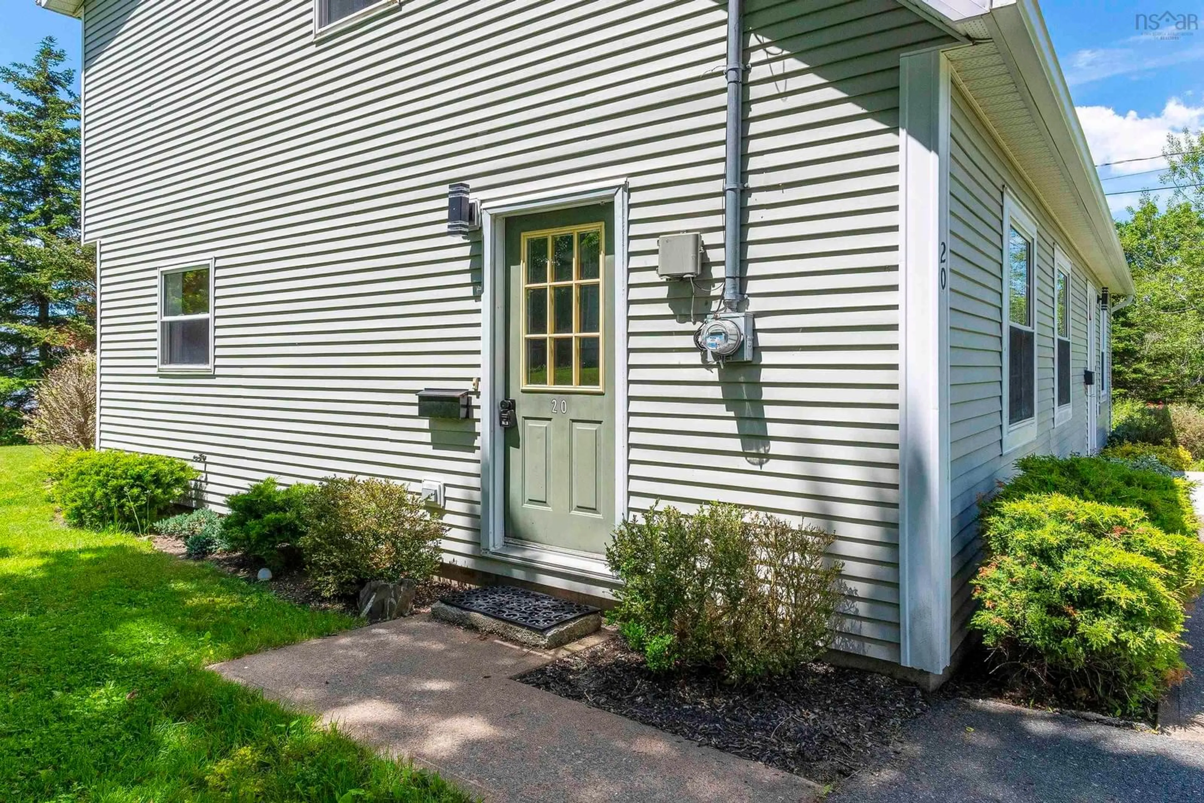 Home with vinyl exterior material, street for 18 Marina Dr, New Minas Nova Scotia B4N 4W3
