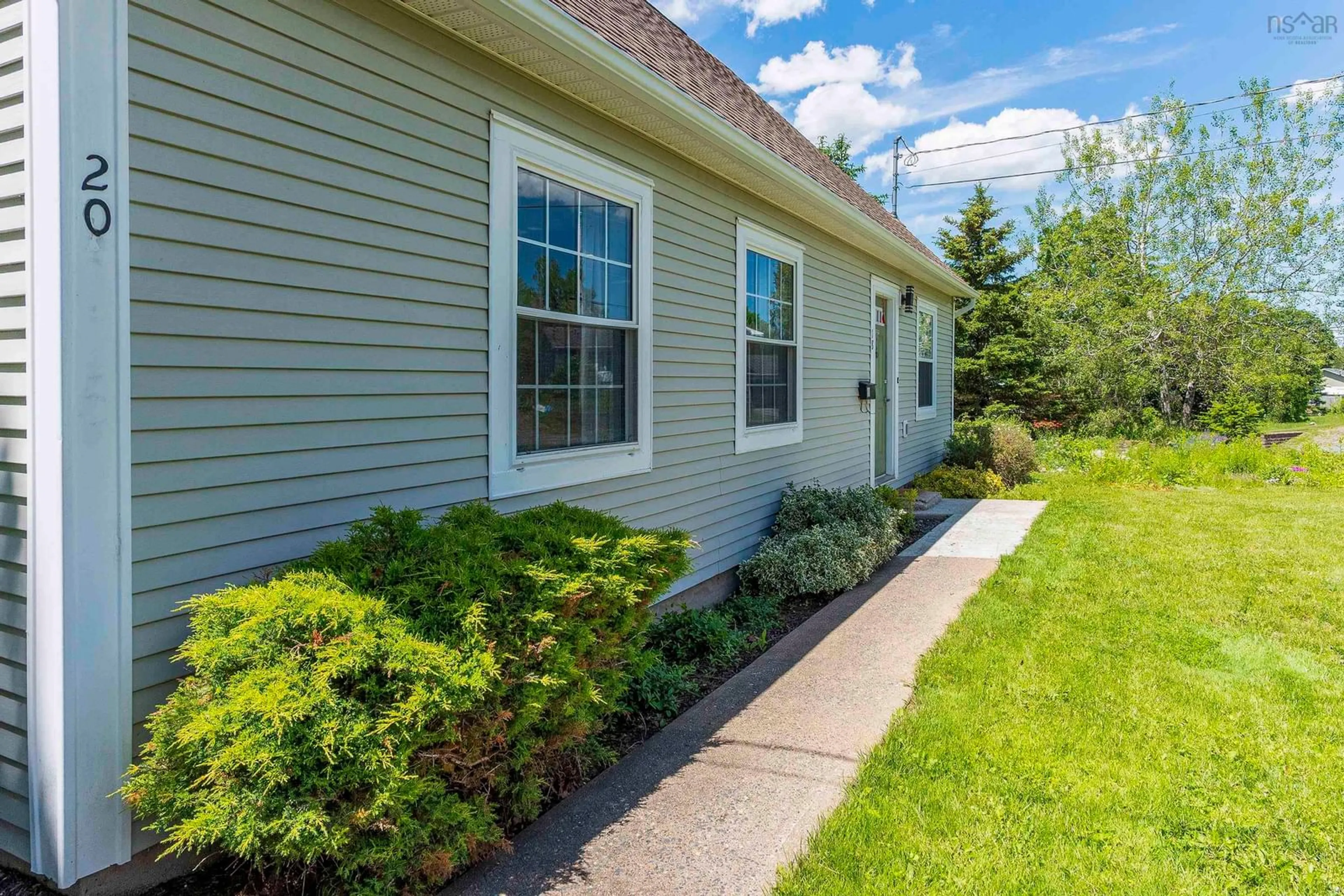 Home with vinyl exterior material, street for 18-20 Marina Dr, New Minas Nova Scotia B4N 4W3