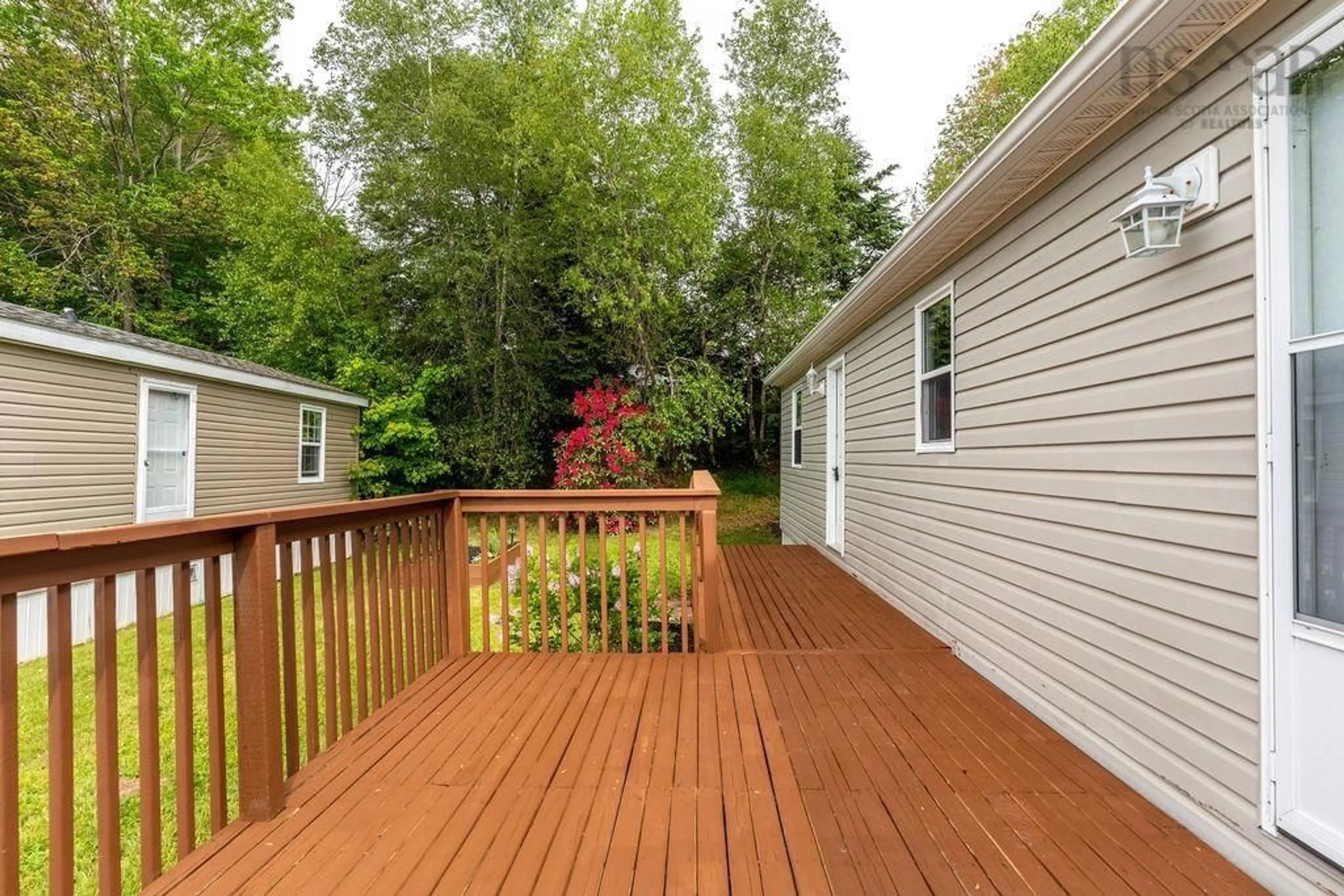 Patio, forest/trees view for 86 Brook St, Middle Sackville Nova Scotia B4E 1B9