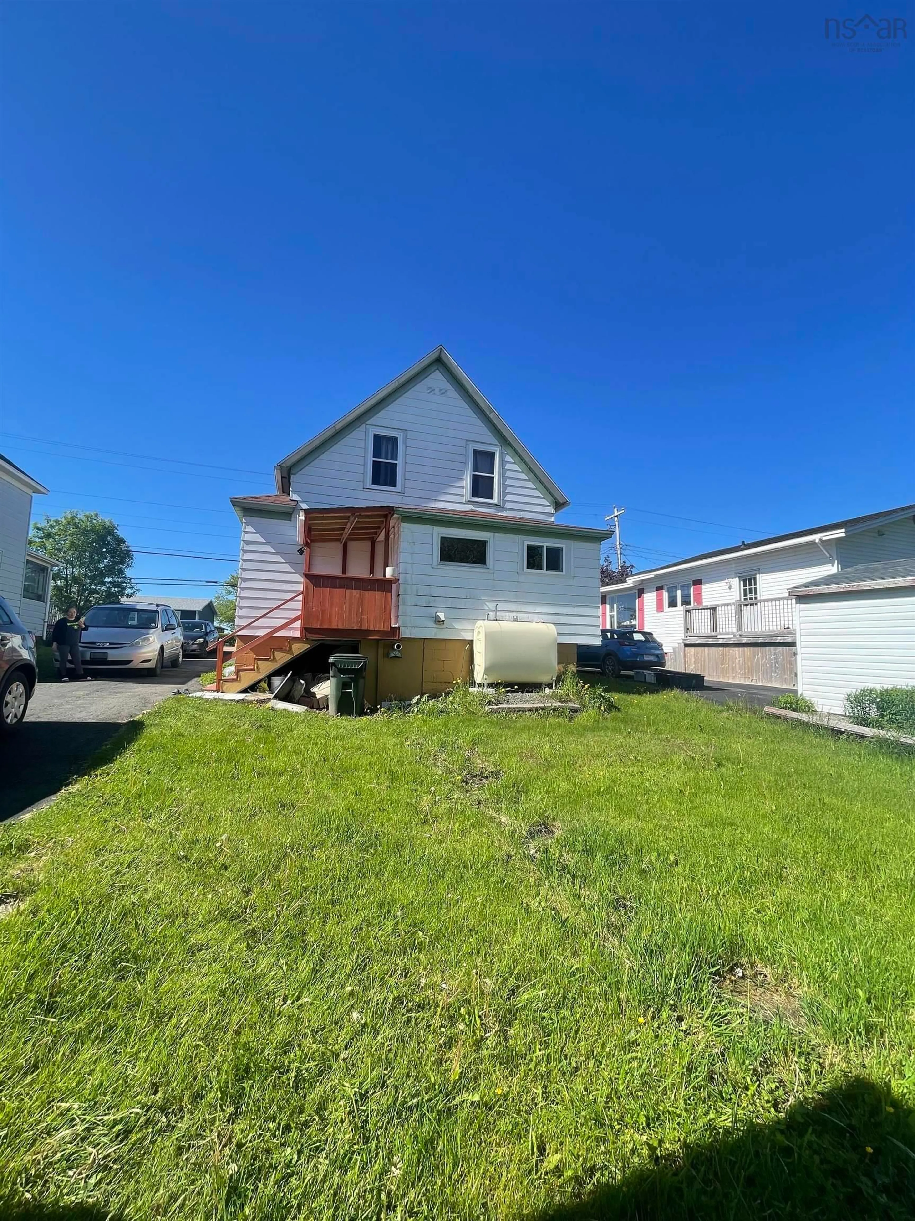 A pic from outside/outdoor area/front of a property/back of a property/a pic from drone, street for 4351 New Waterford Highway, New Waterford Nova Scotia B1H 2E1
