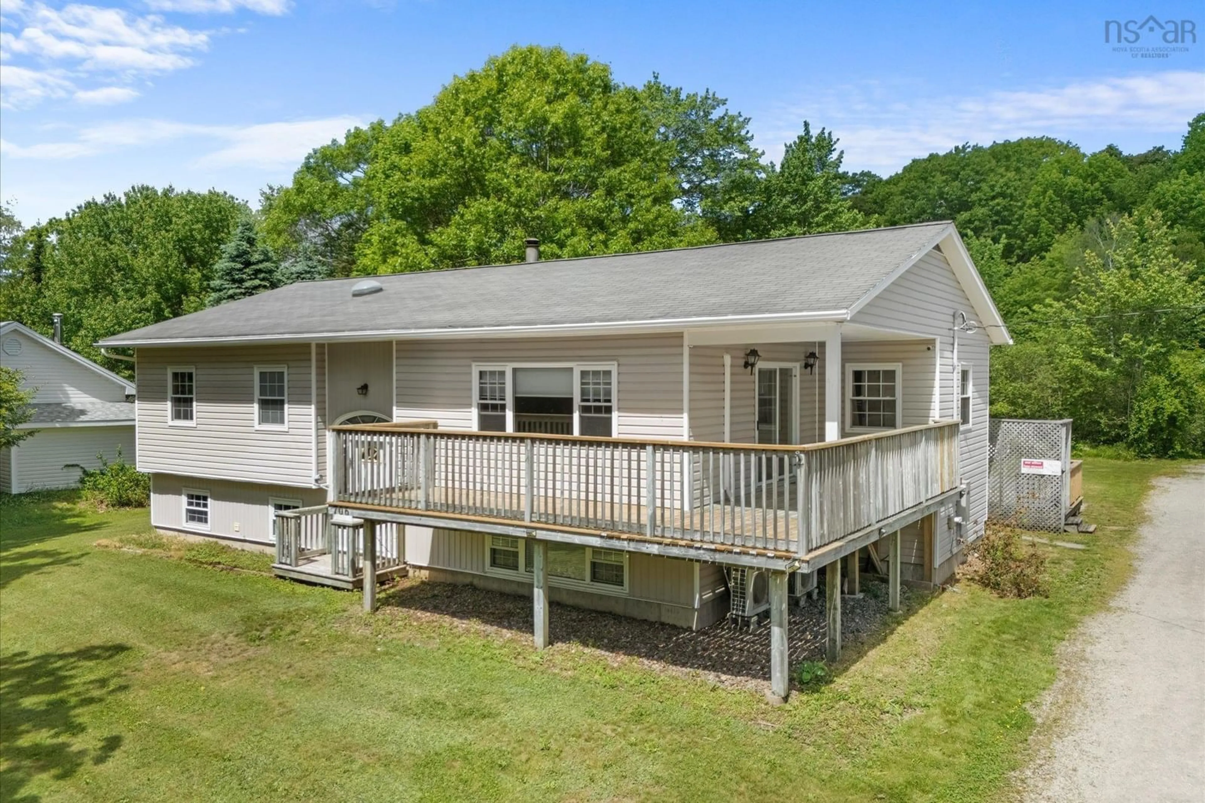A pic from outside/outdoor area/front of a property/back of a property/a pic from drone, water/lake/river/ocean view for 706 Highway 325, Blockhouse Nova Scotia B0J 1E0