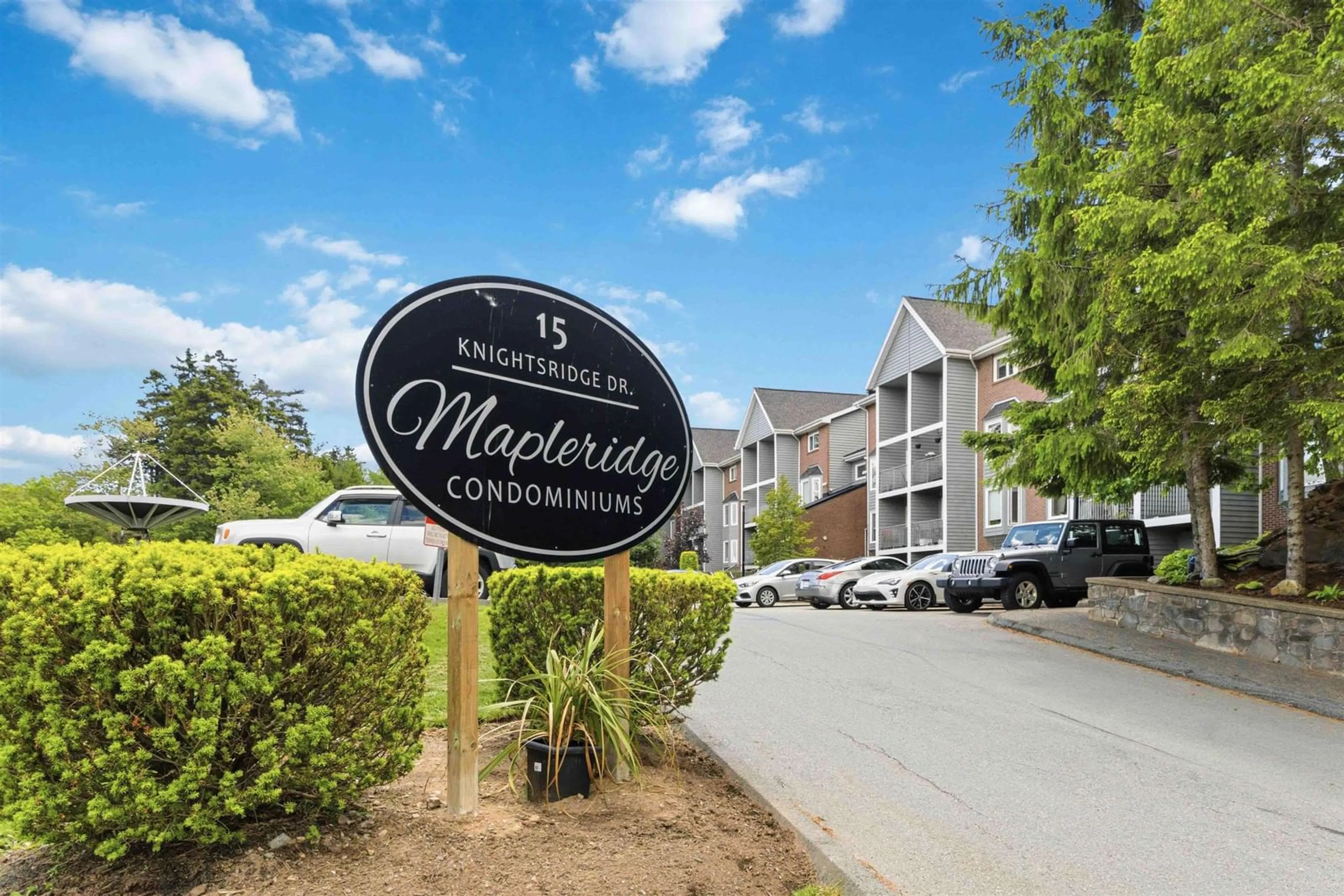 Patio, mountain view for 15 Knightsridge Dr #303, Halifax Nova Scotia B3M 3S9
