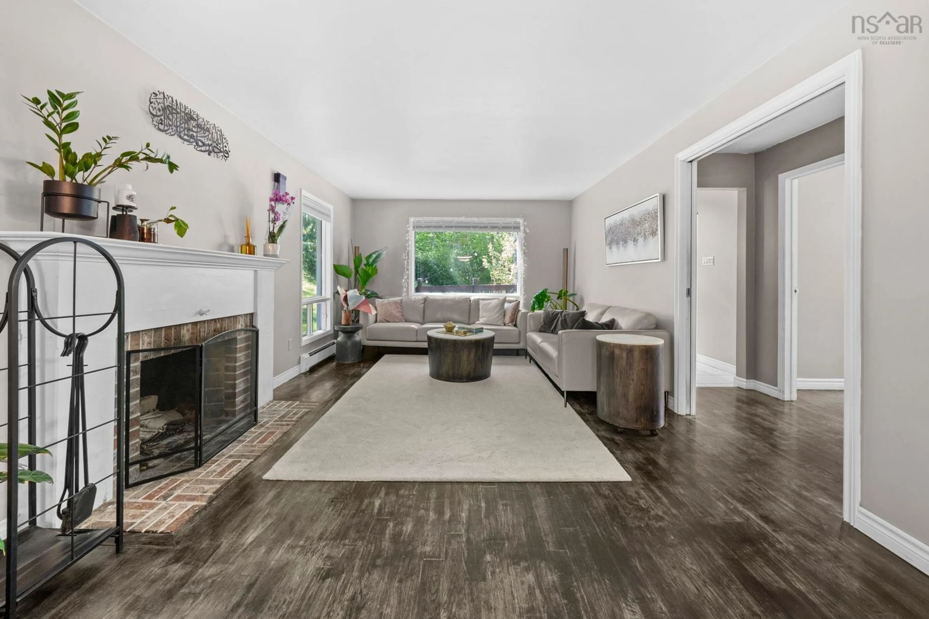 Living room with furniture, wood/laminate floor for 7 Crabapple Lane, Spryfield Nova Scotia B3P 1W2
