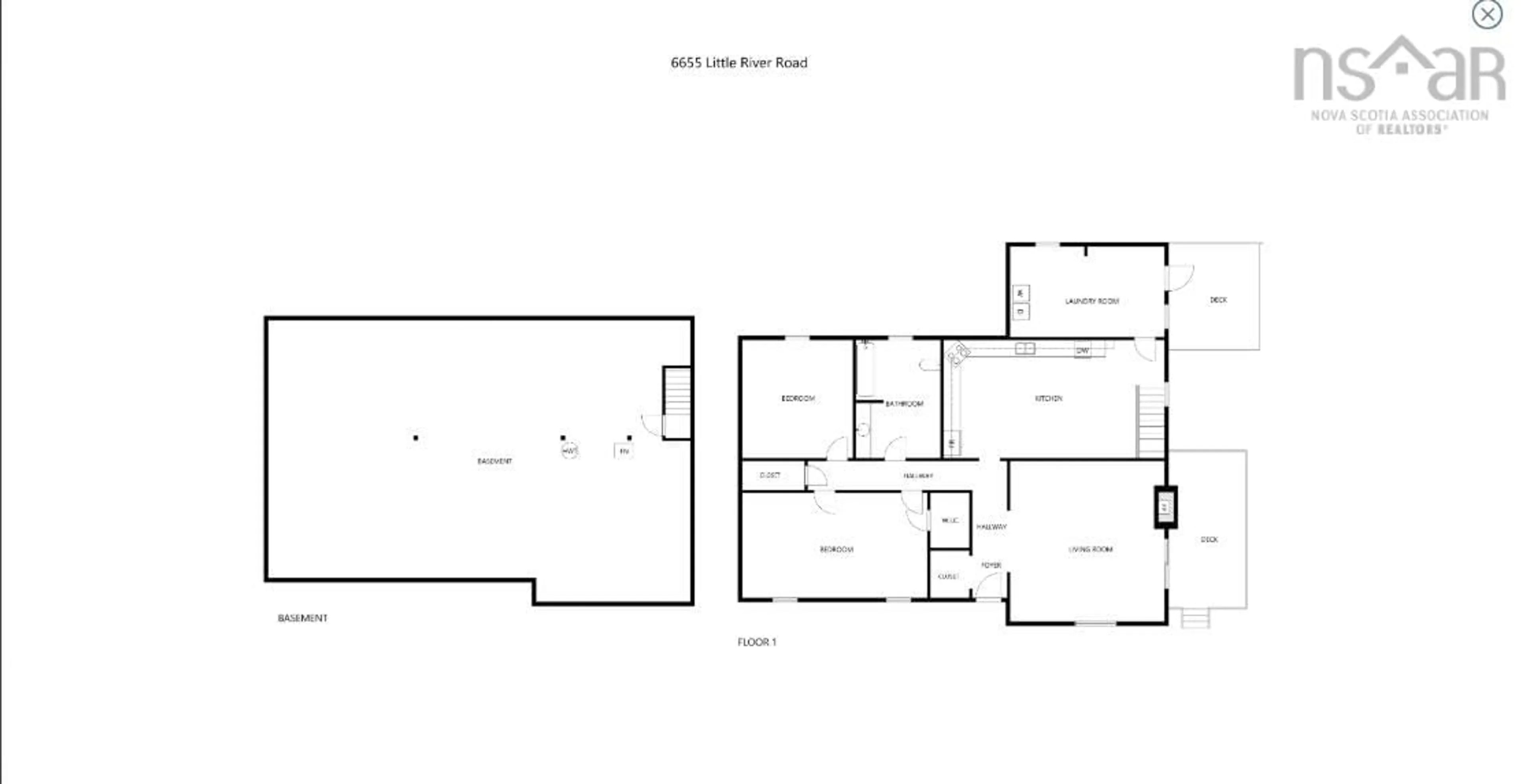 Floor plan for 6655 Little River Rd, Oxford Nova Scotia B0M 1P0