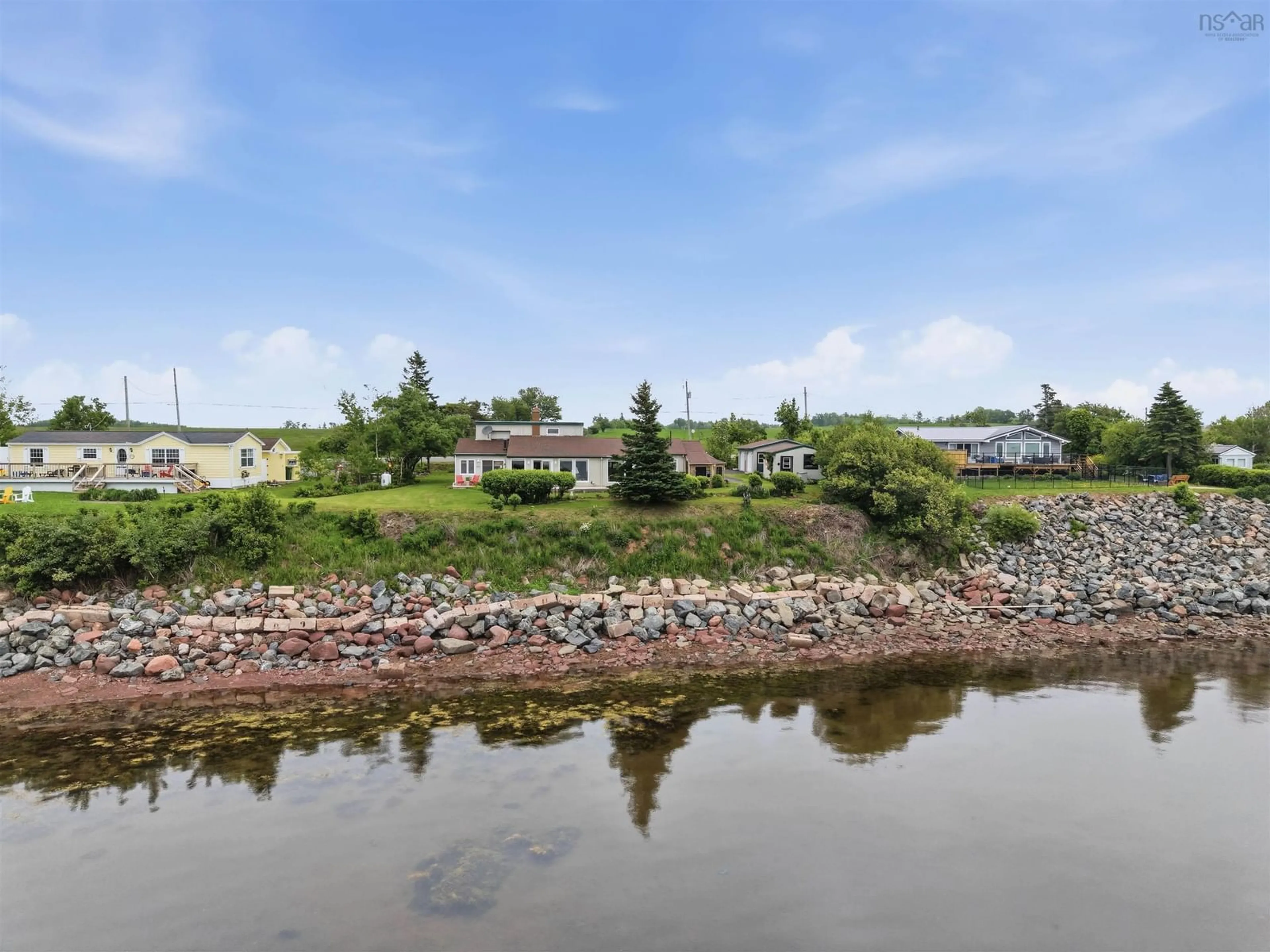 A pic from outside/outdoor area/front of a property/back of a property/a pic from drone, water/lake/river/ocean view for 199 Pugwash Point Rd, Pugwash Nova Scotia B0K 1L0