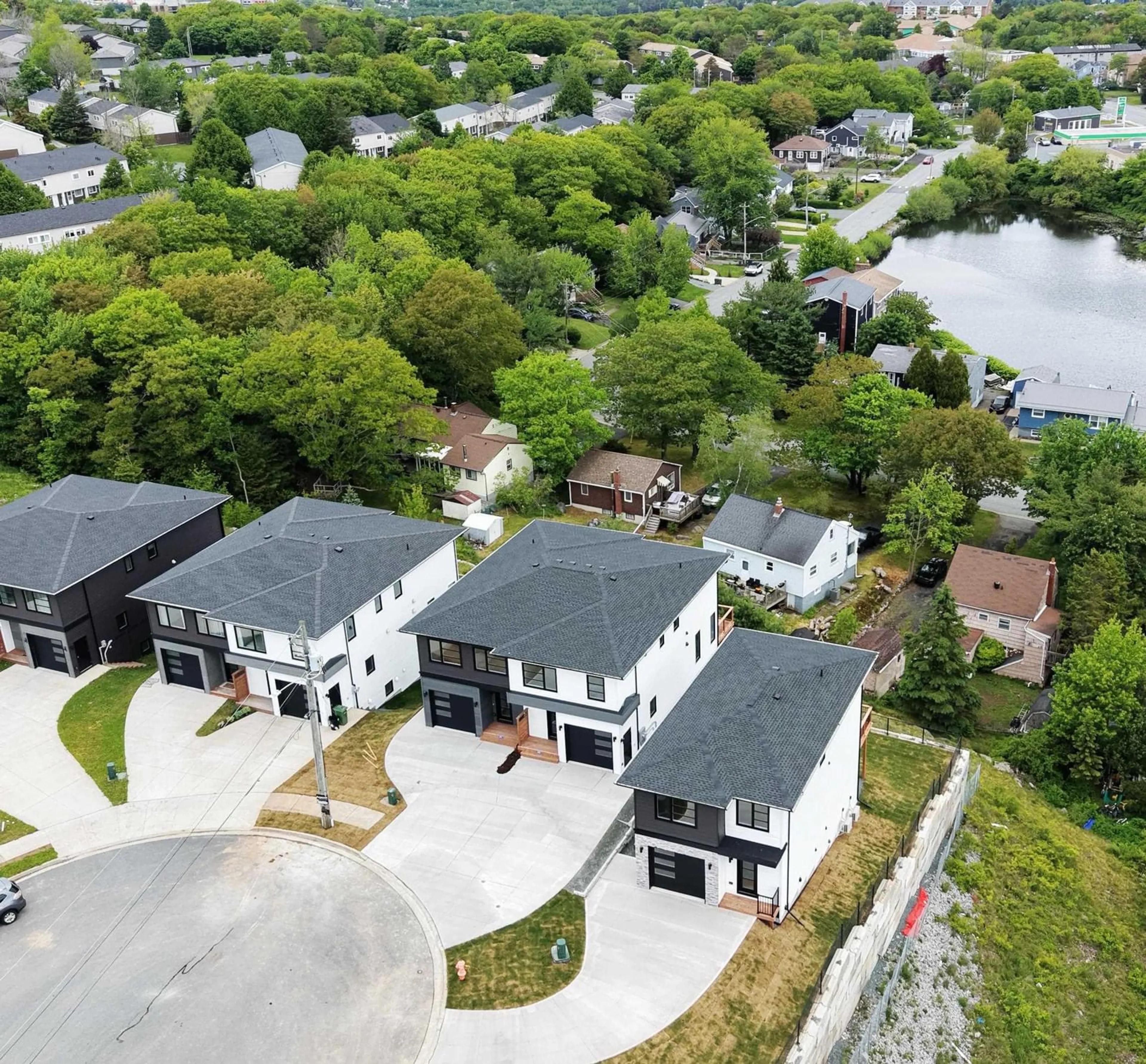 A pic from outside/outdoor area/front of a property/back of a property/a pic from drone, street for 71 Grenoble Crt, Long Lake Nova Scotia B3P 0J8