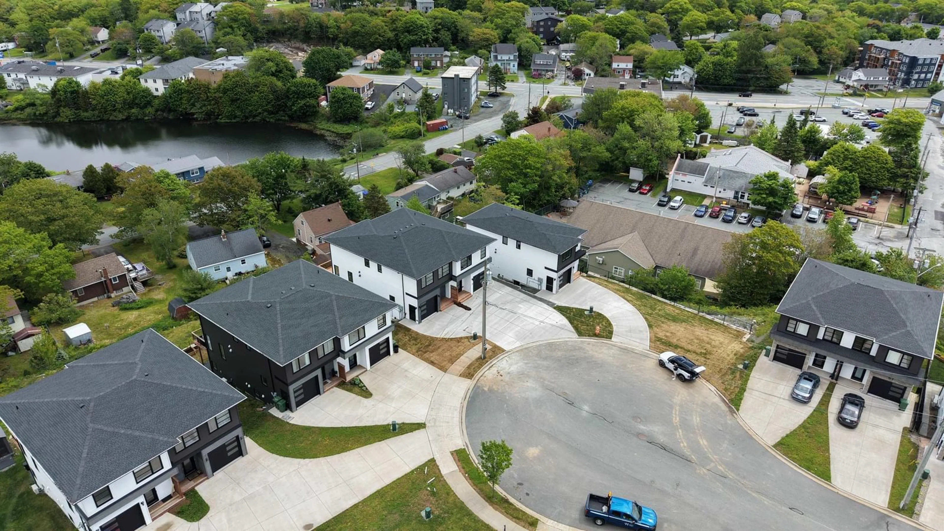 A pic from outside/outdoor area/front of a property/back of a property/a pic from drone, street for 71 Grenoble Crt, Long Lake Nova Scotia B3P 0J8