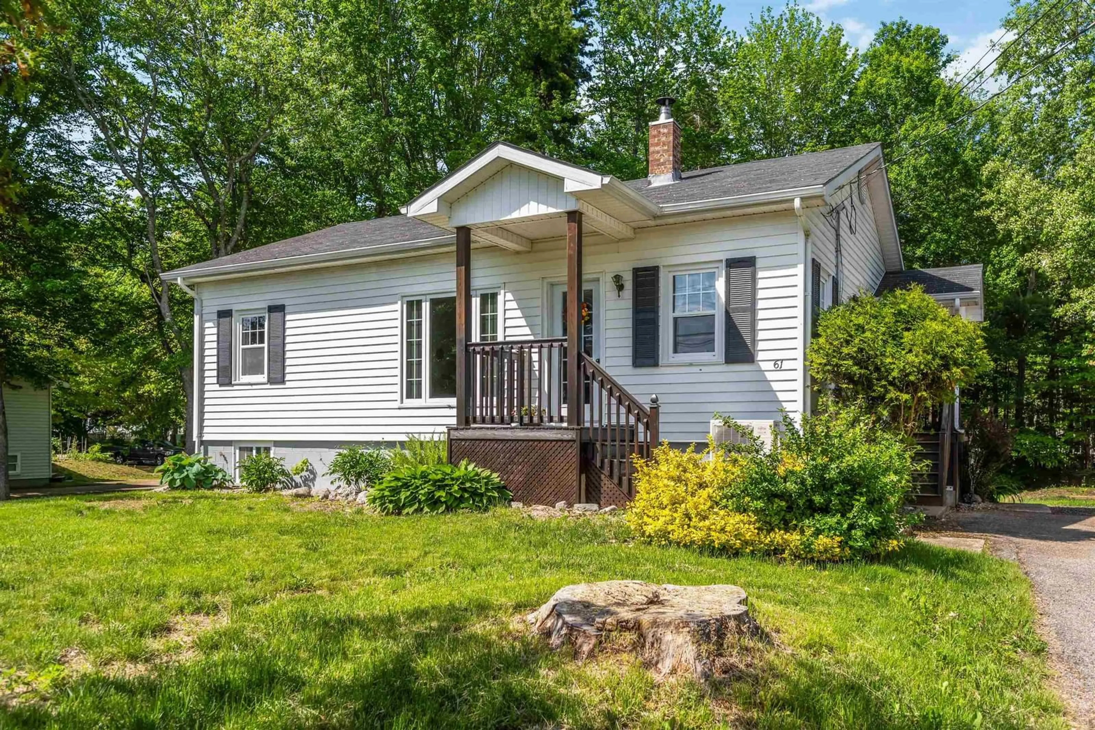 Home with vinyl exterior material, street for 61 Nictaux Rd, Nictaux Nova Scotia B0S 1P0