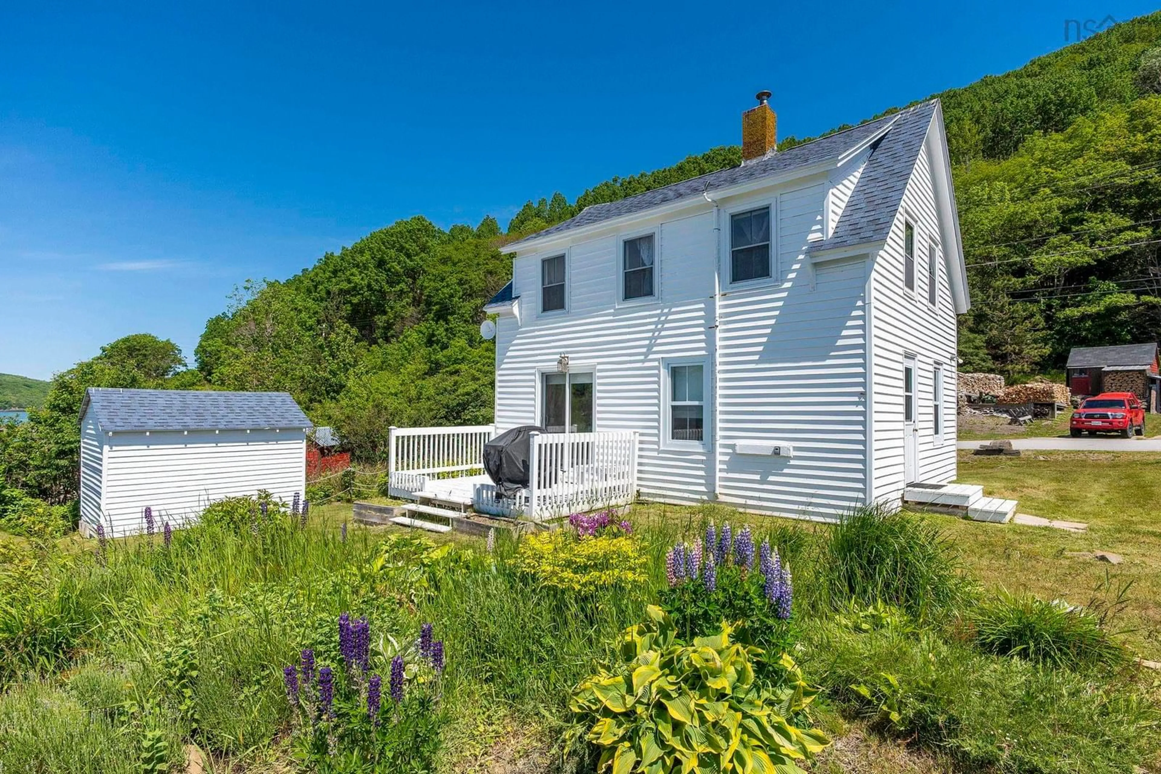 A pic from outside/outdoor area/front of a property/back of a property/a pic from drone, street for 958 Granville Rd, Victoria Beach Nova Scotia B0S 1K0