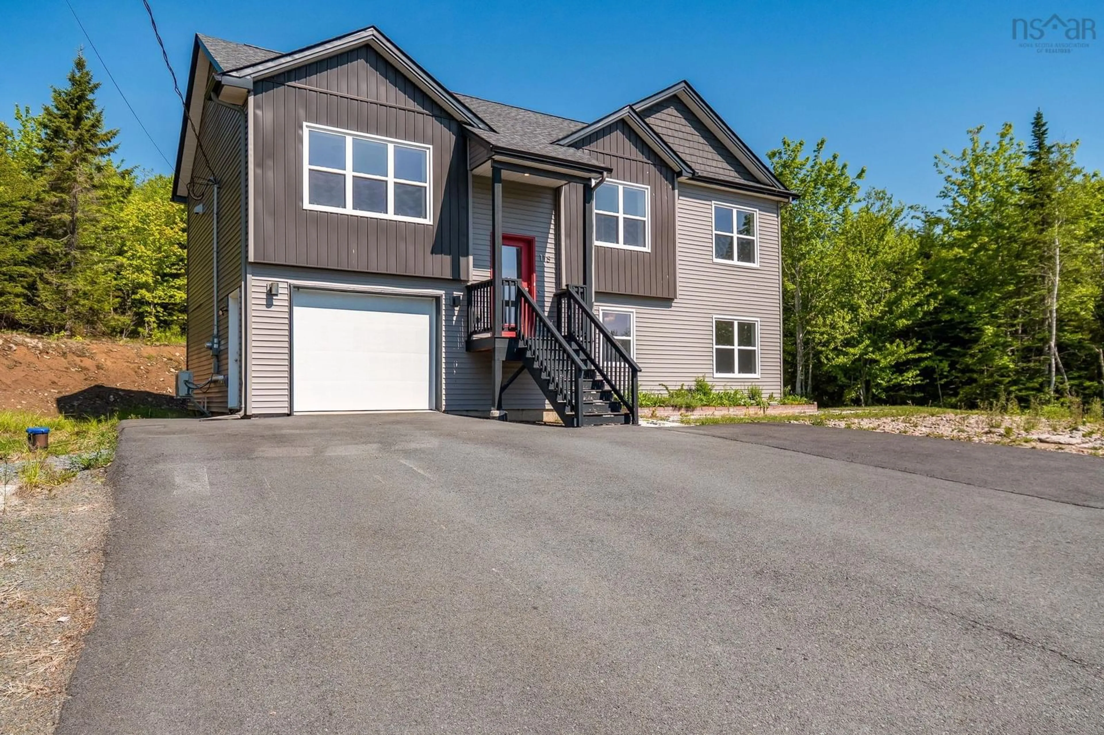 Home with vinyl exterior material, street for 115 Lindforest Crt, Middle Sackville Nova Scotia B4E 3J2