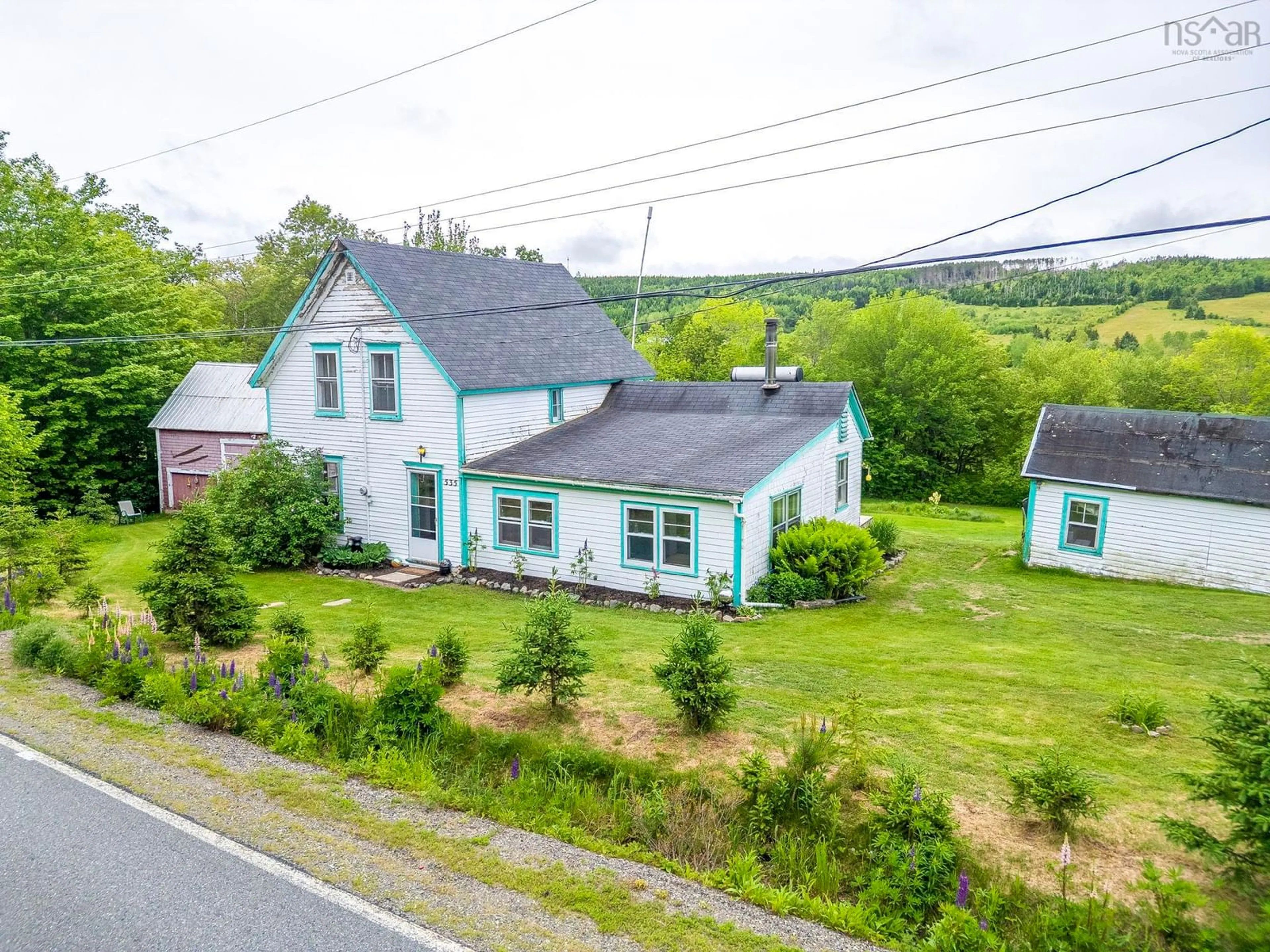 A pic from outside/outdoor area/front of a property/back of a property/a pic from drone, street for 535 E River East Side Rd, Glencoe Nova Scotia B0K 1B0